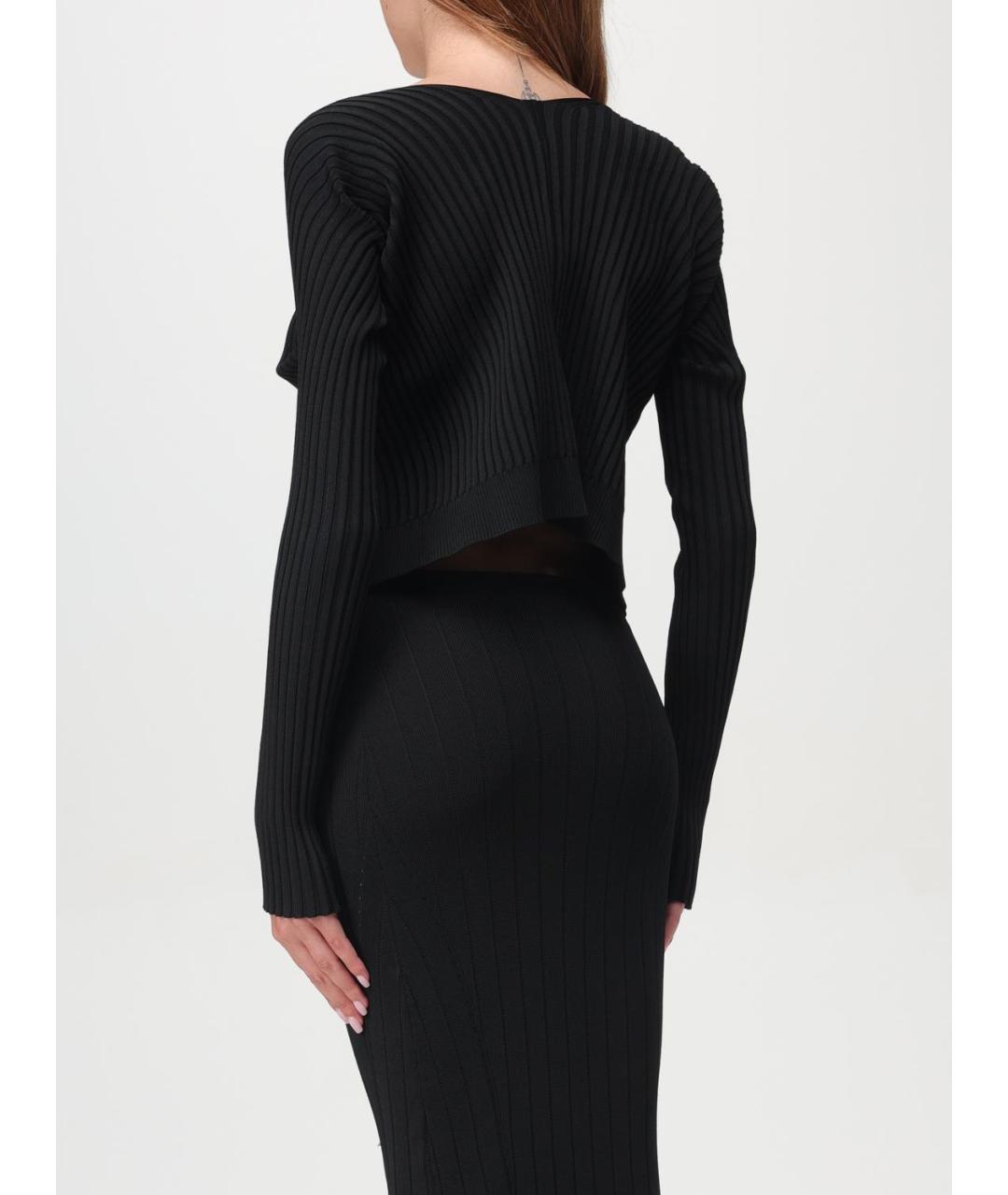 JACQUEMUS Черный вискозный кардиган, фото 4