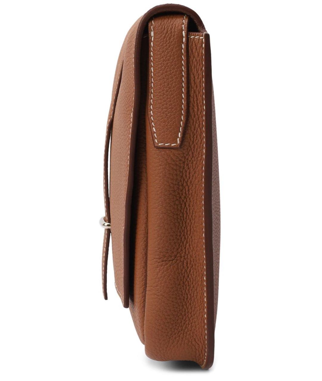 HERMES Коричневый кожаный портфель, фото 2