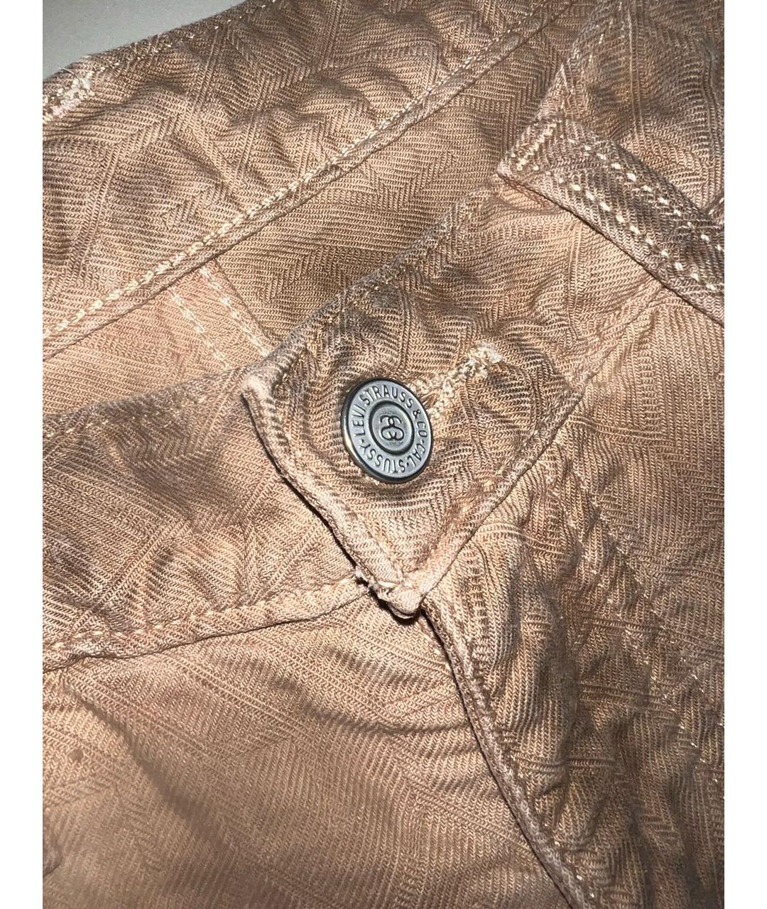 STUSSY Коричневые хлопковые прямые джинсы, фото 3