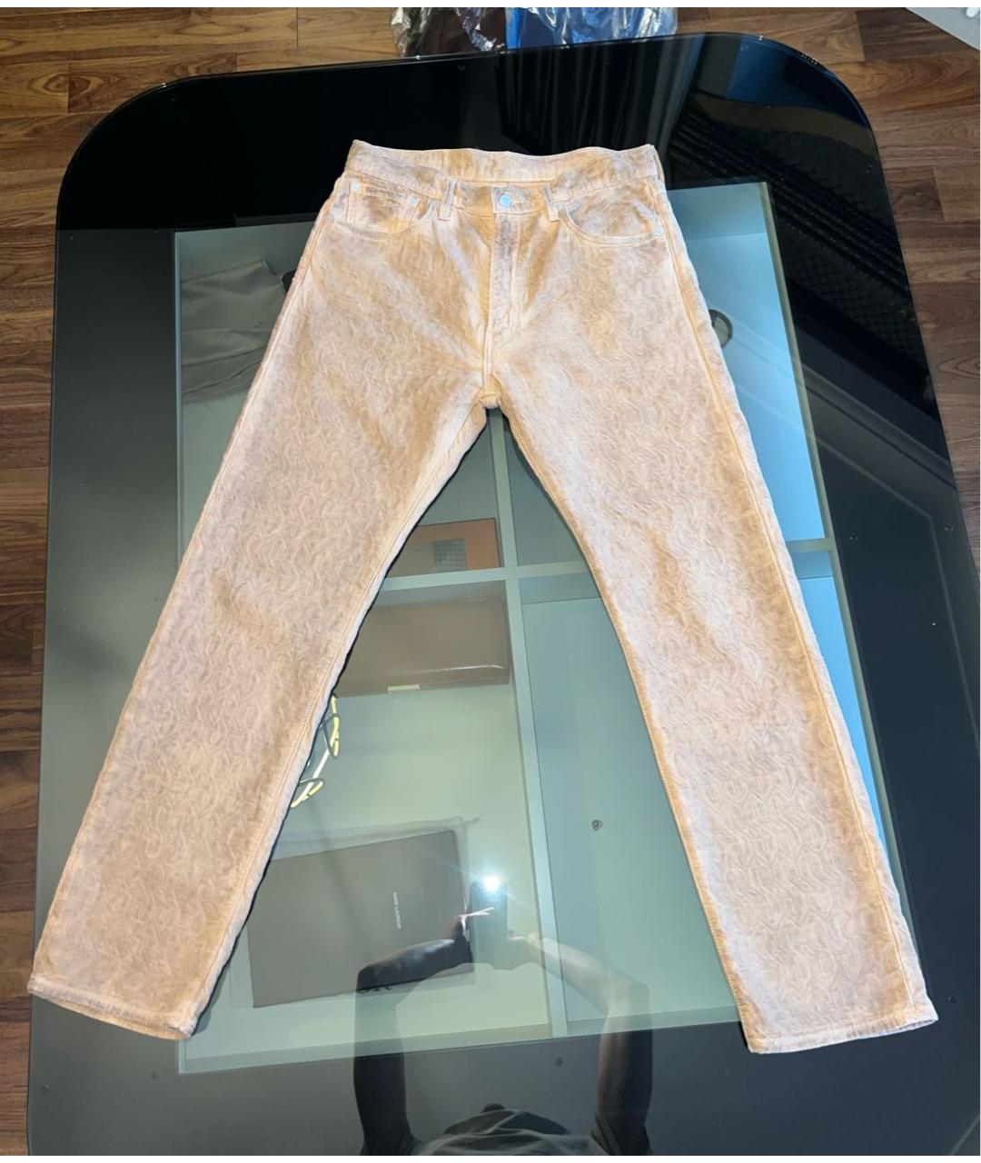 STUSSY Коричневые хлопковые прямые джинсы, фото 7