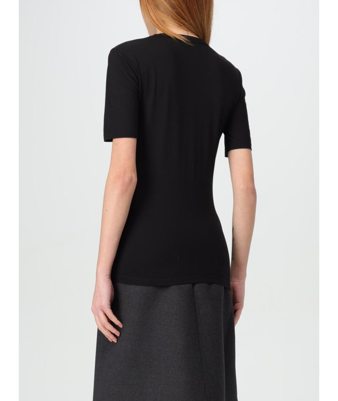 JIL SANDER Черная футболка, фото 3