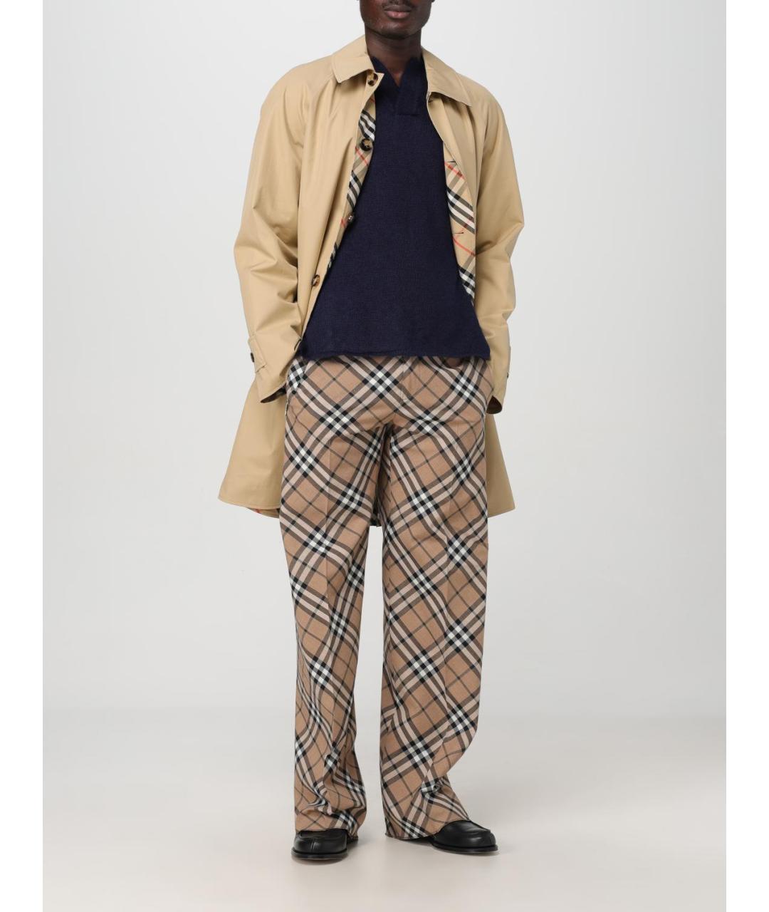 BURBERRY Бежевые повседневные брюки, фото 3