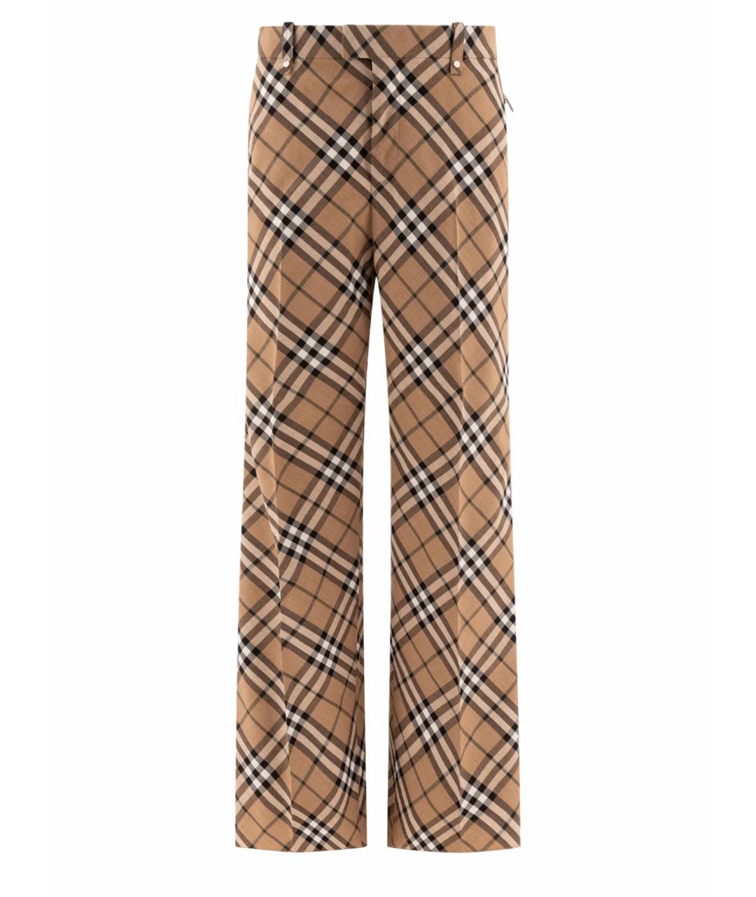 BURBERRY Бежевые повседневные брюки, фото 1