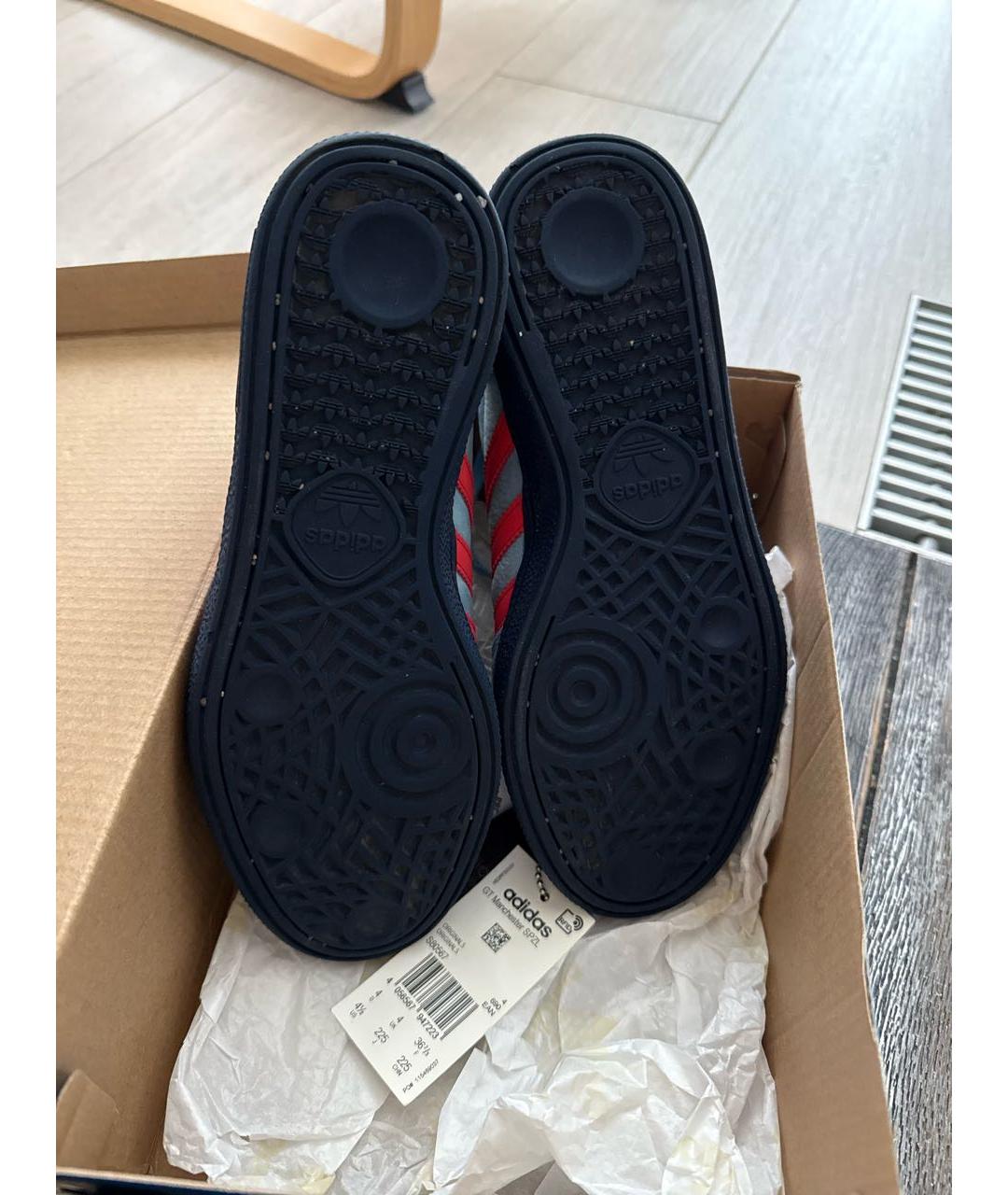 ADIDAS Голубые замшевые кеды, фото 2