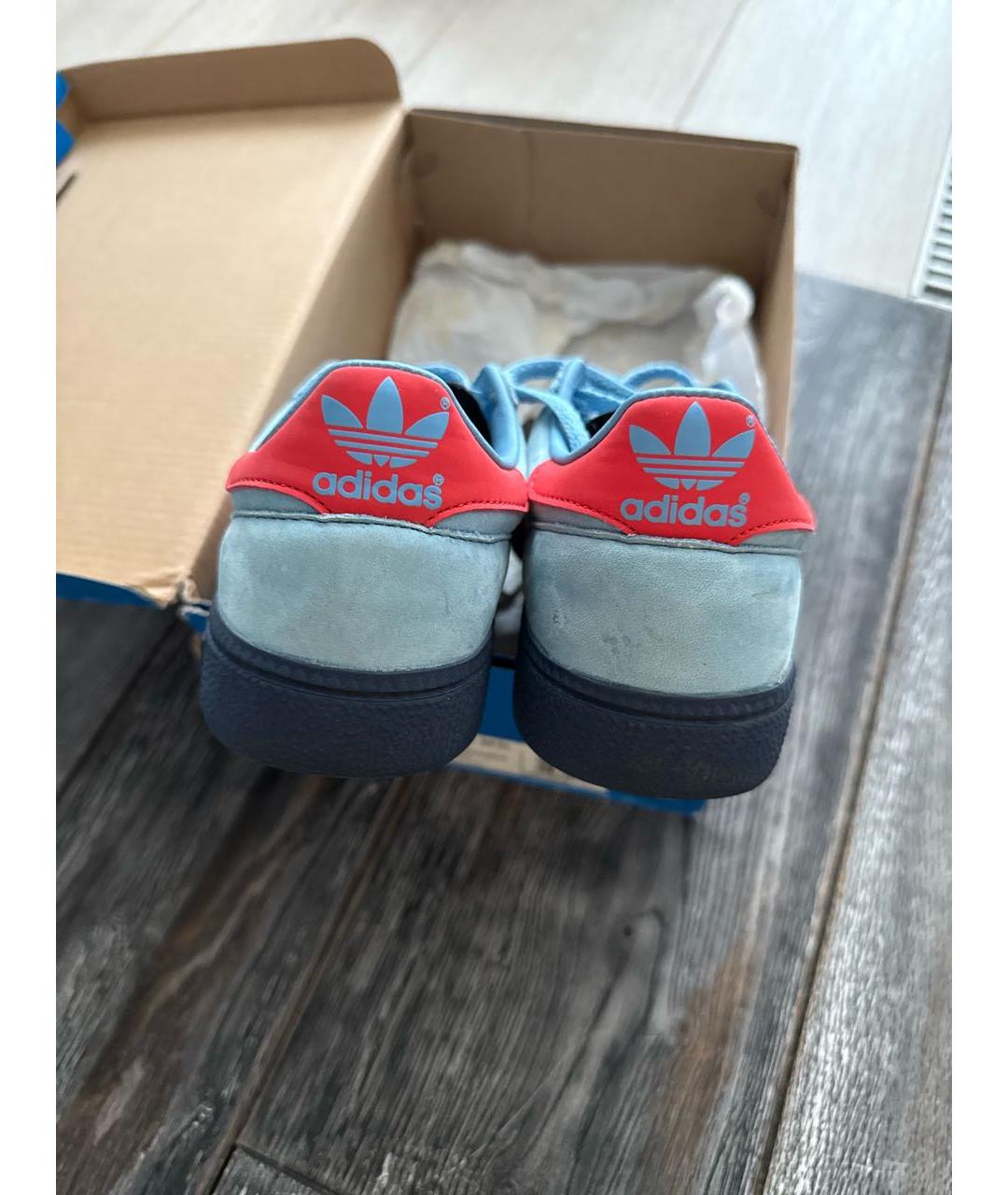 ADIDAS Голубые замшевые кеды, фото 3