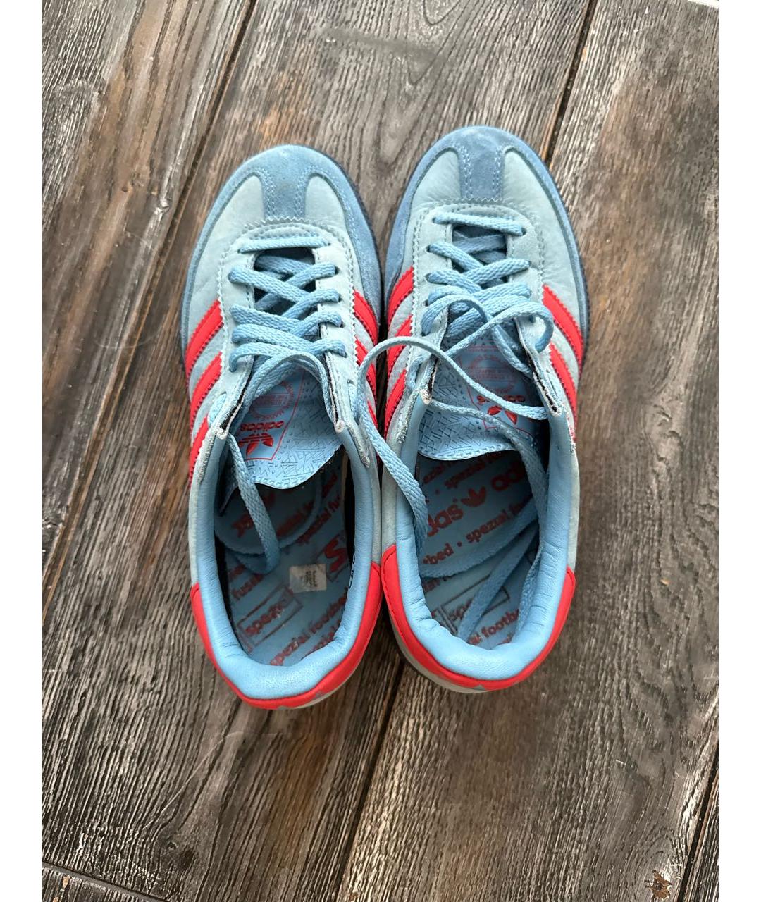 ADIDAS Голубые замшевые кеды, фото 4