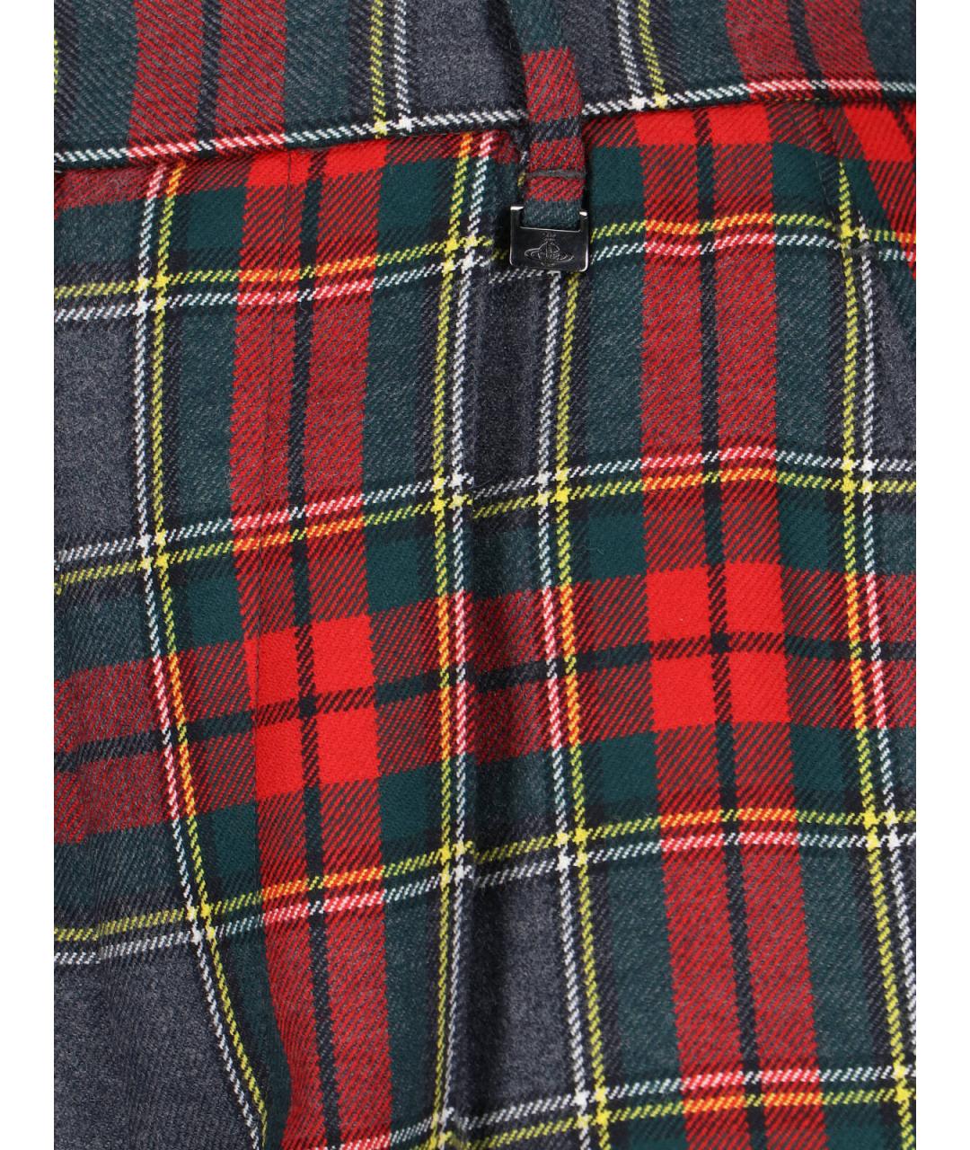 VIVIENNE WESTWOOD Мульти шерстяные прямые брюки, фото 4