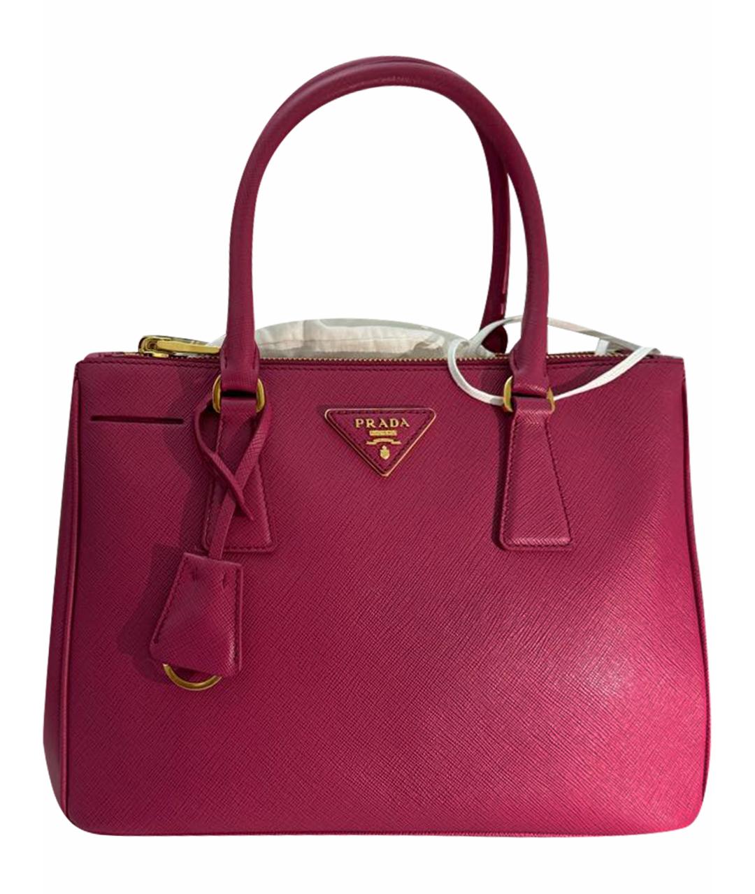 PRADA Розовая кожаная сумка тоут, фото 1