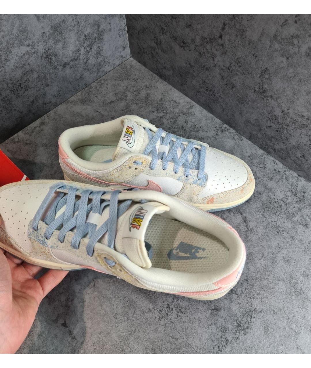 NIKE Бежевые замшевые низкие кроссовки / кеды, фото 5