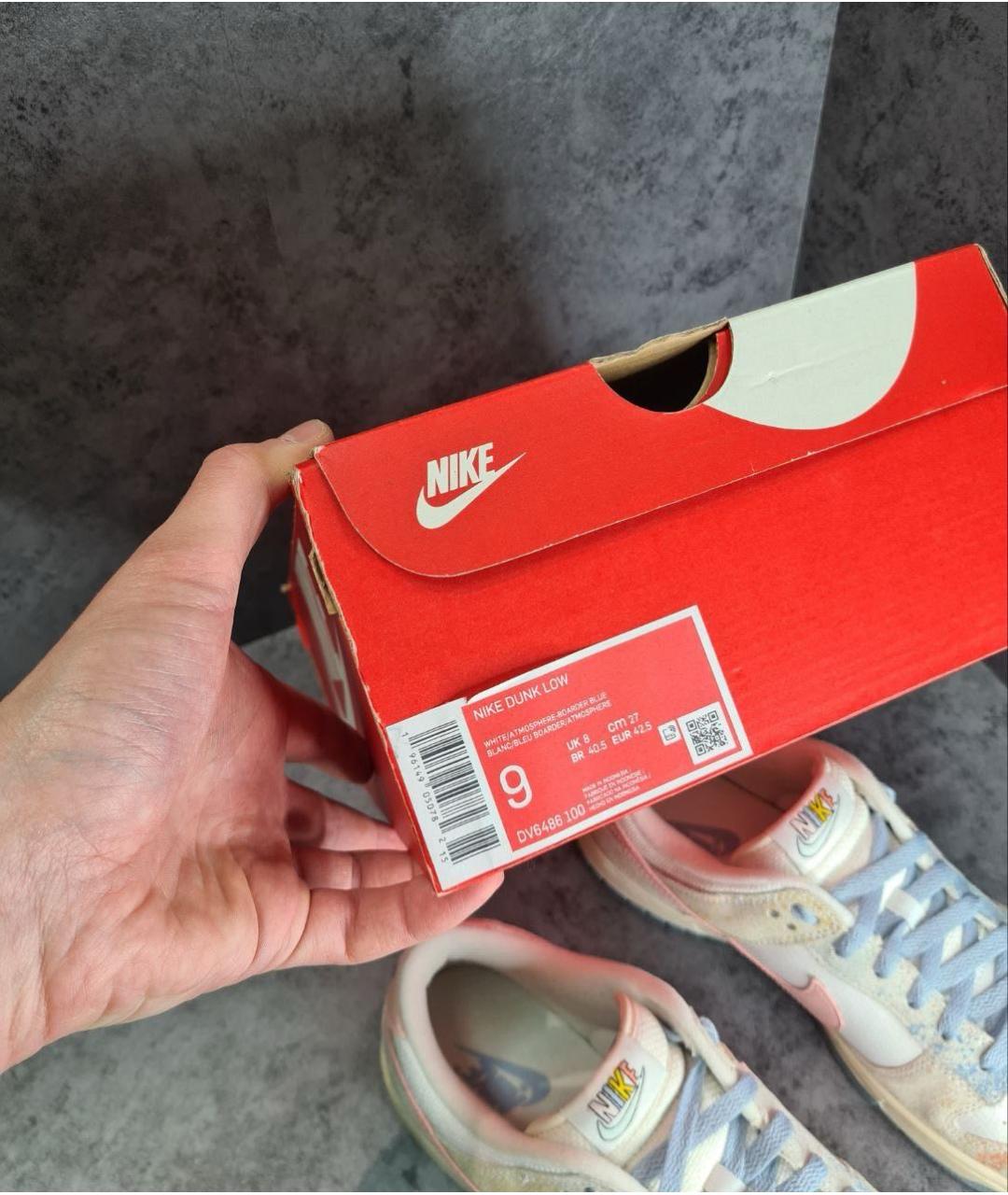 NIKE Бежевые замшевые низкие кроссовки / кеды, фото 8