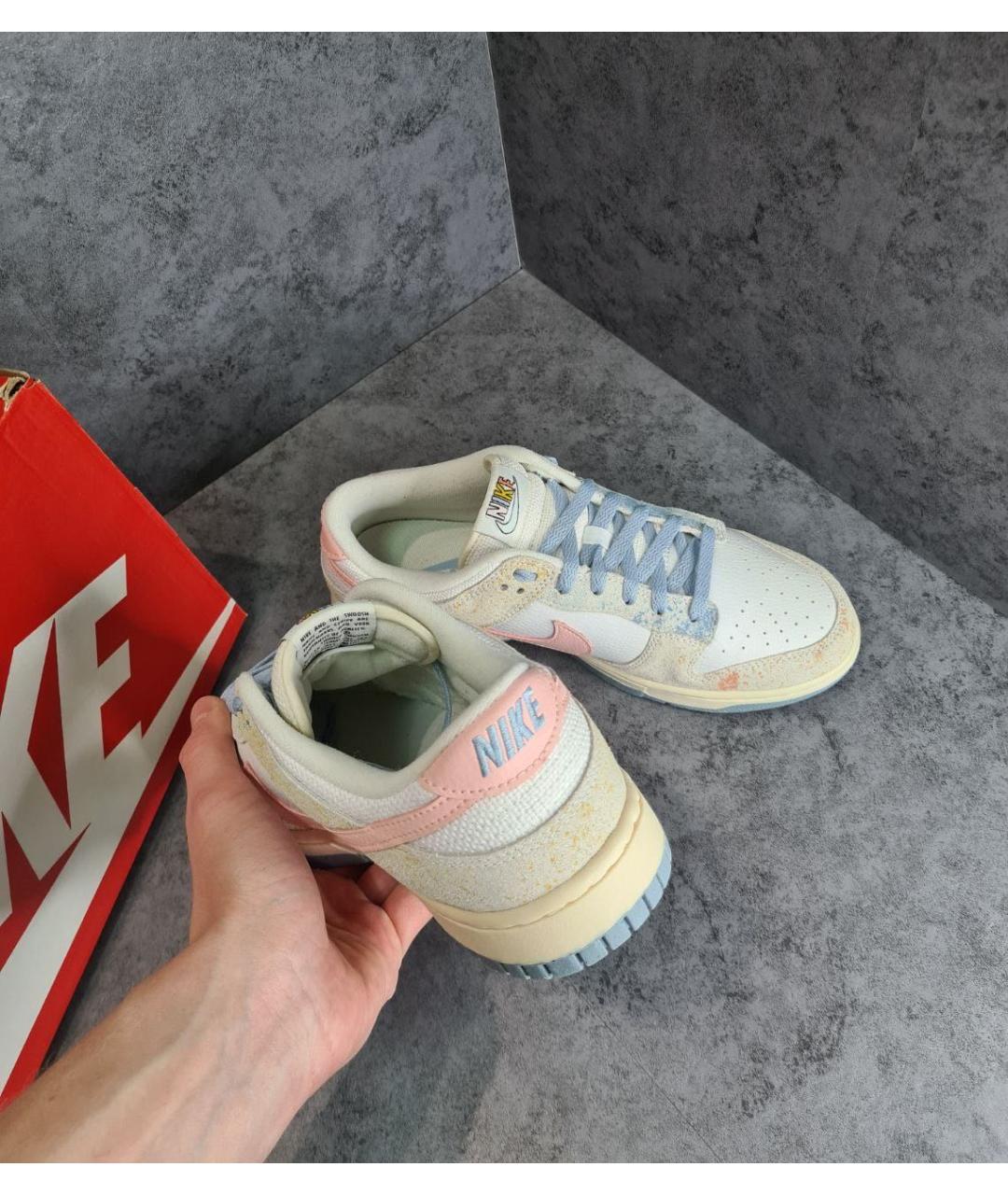NIKE Бежевые замшевые низкие кроссовки / кеды, фото 6
