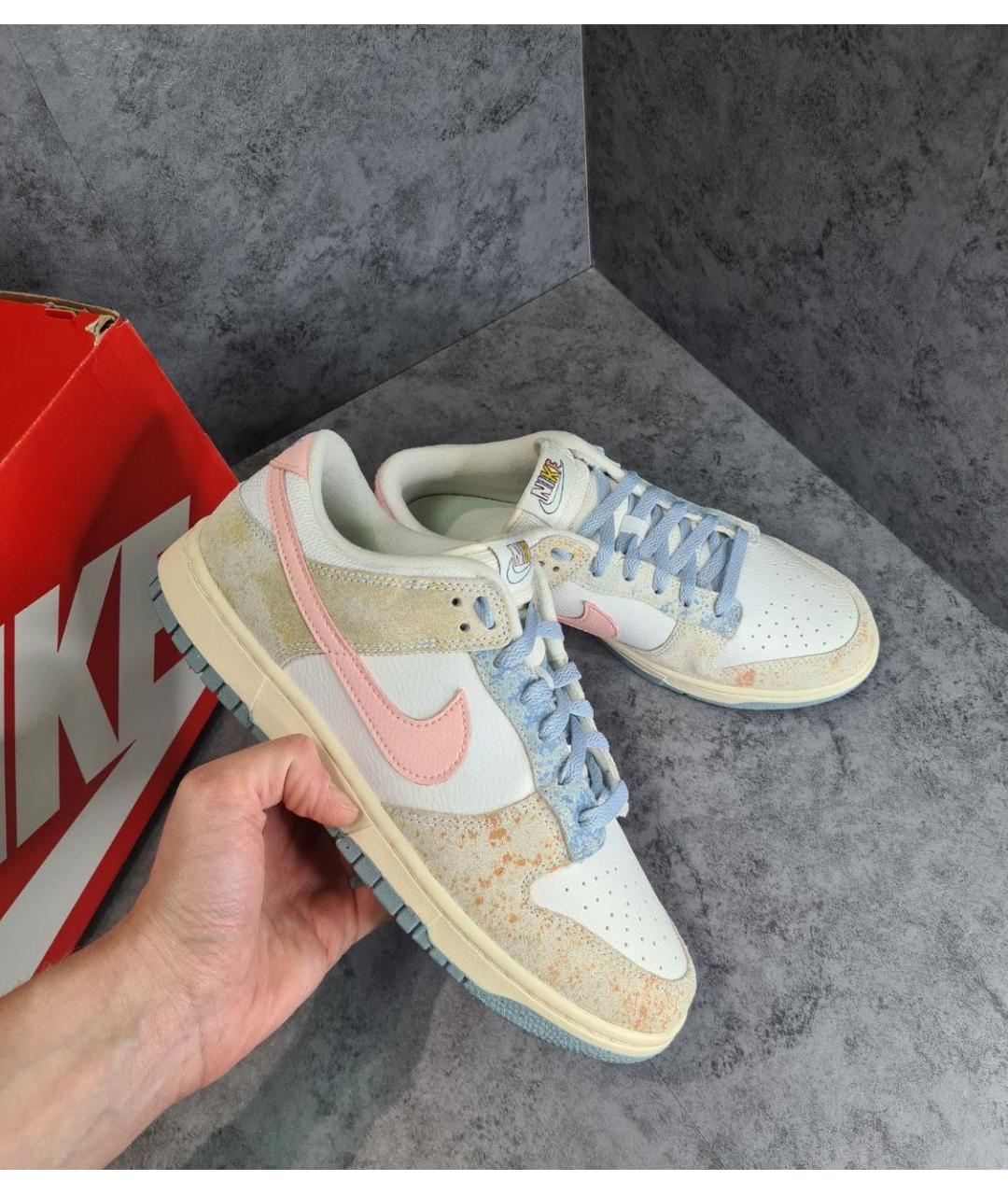 NIKE Бежевые замшевые низкие кроссовки / кеды, фото 3
