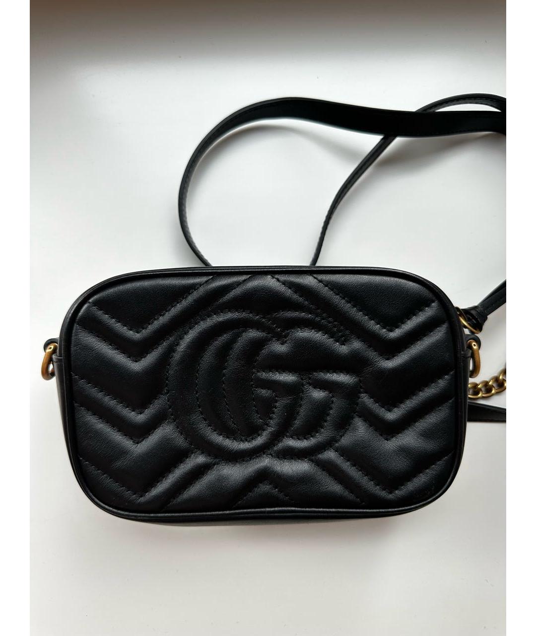 GUCCI Черная кожаная сумка через плечо, фото 3
