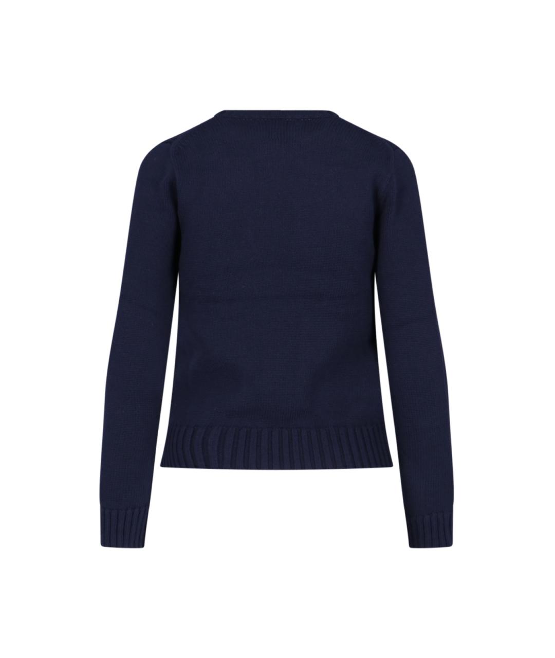 POLO RALPH LAUREN Темно-синий хлопковый джемпер / свитер, фото 2