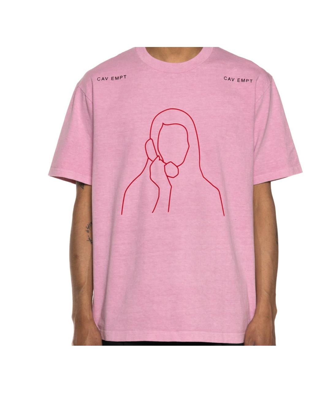 CAV EMPT Розовая хлопковая футболка, фото 4
