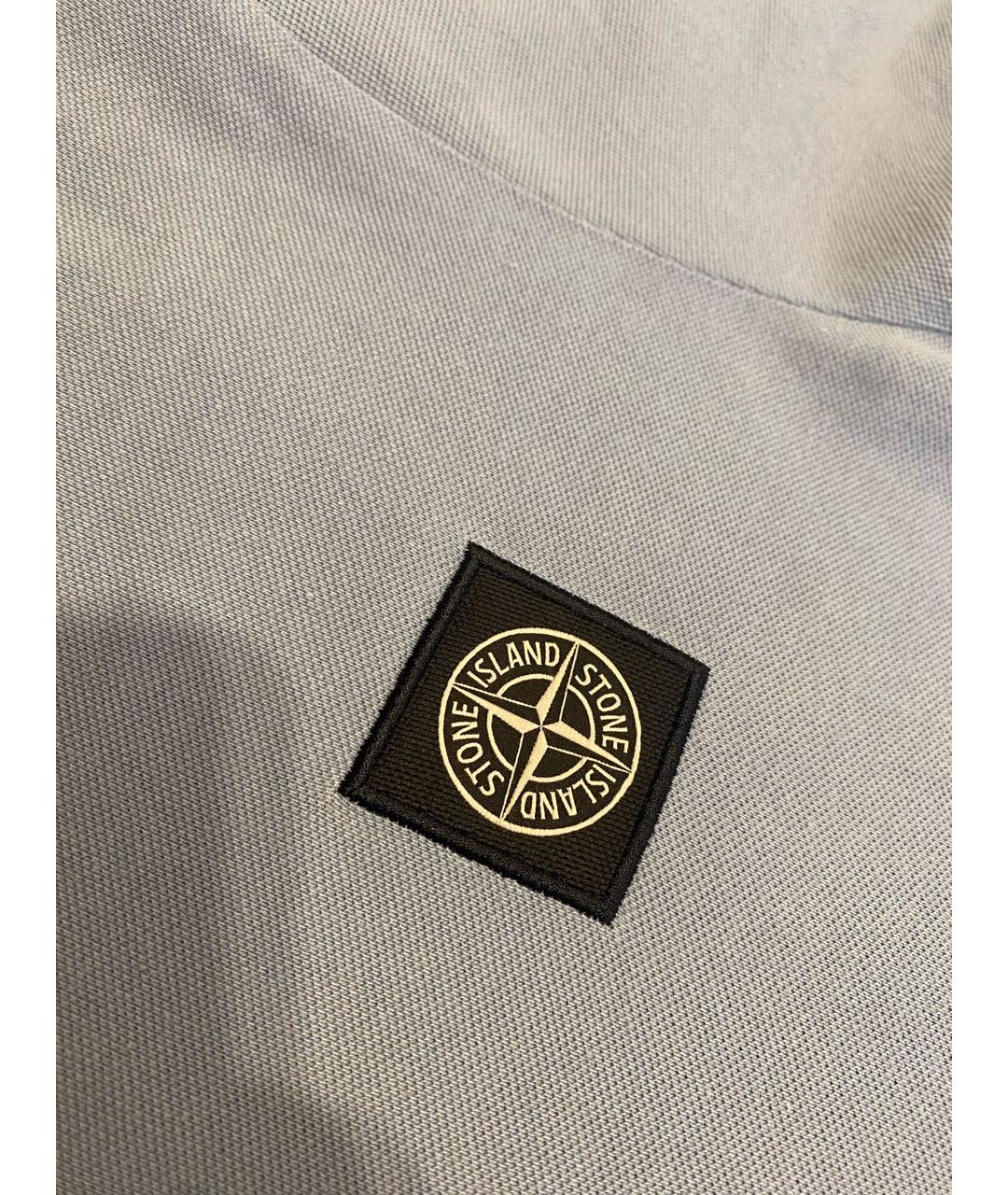 STONE ISLAND Голубое хлопковое поло с коротким рукавом, фото 5