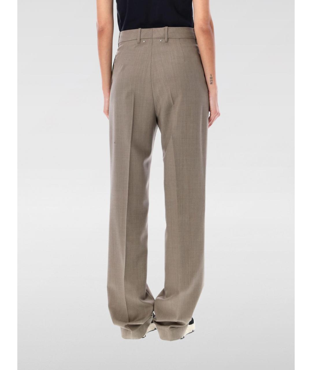 GOLDEN GOOSE DELUXE BRAND Бежевые прямые брюки, фото 3
