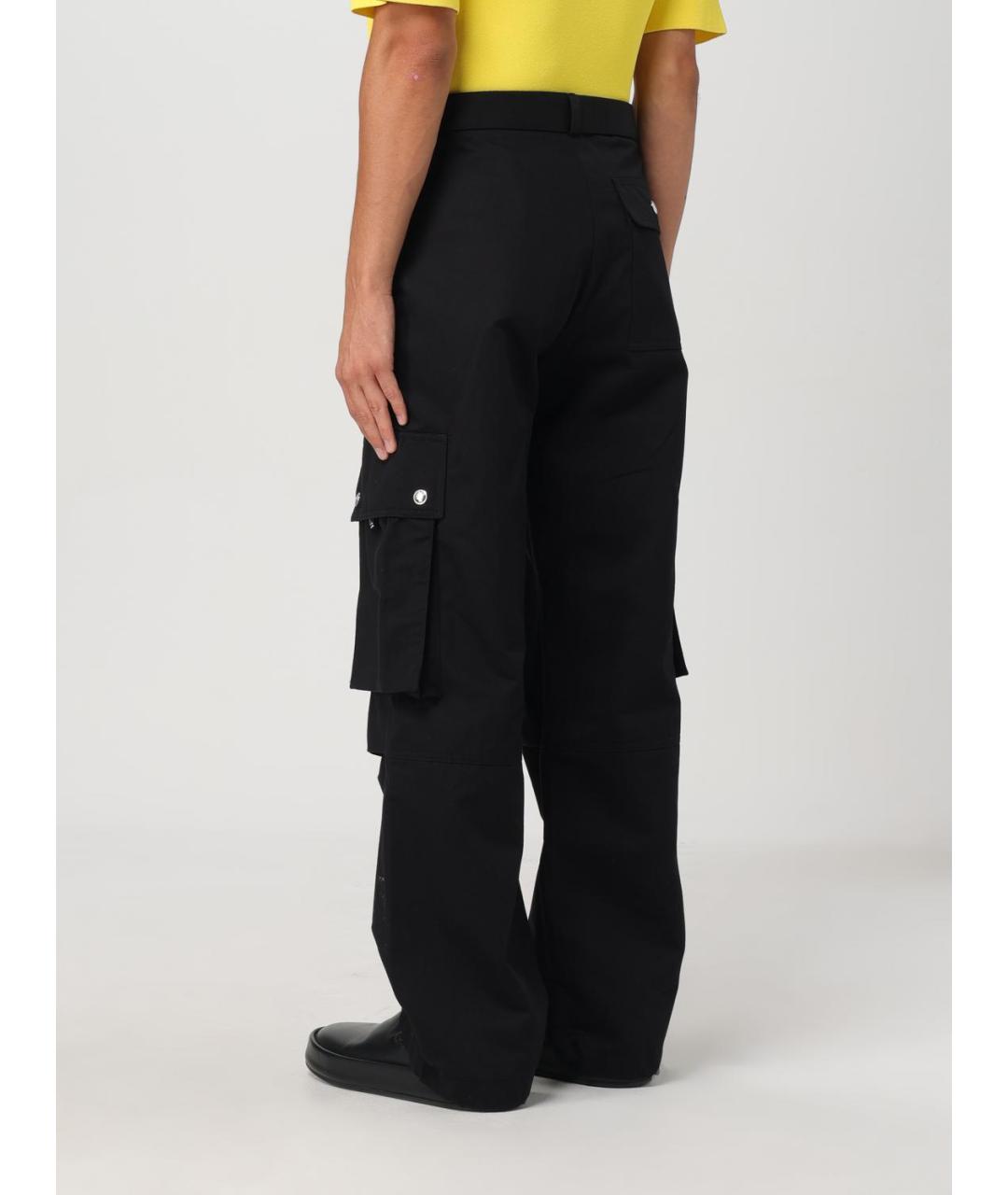 JACQUEMUS Черные хлопковые повседневные брюки, фото 4