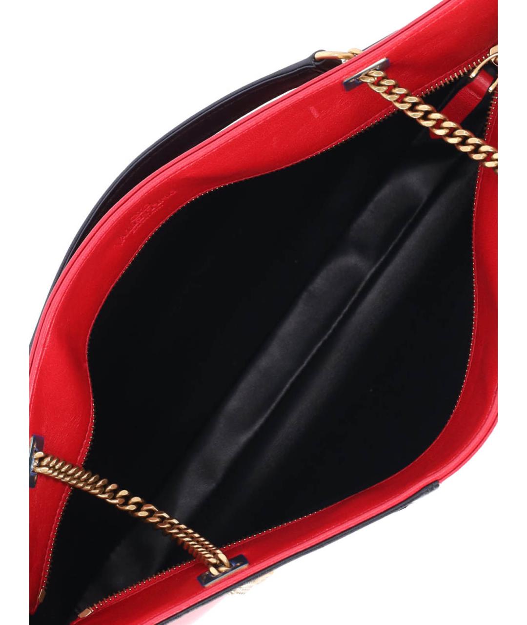 VALENTINO Красная кожаная сумка тоут, фото 4