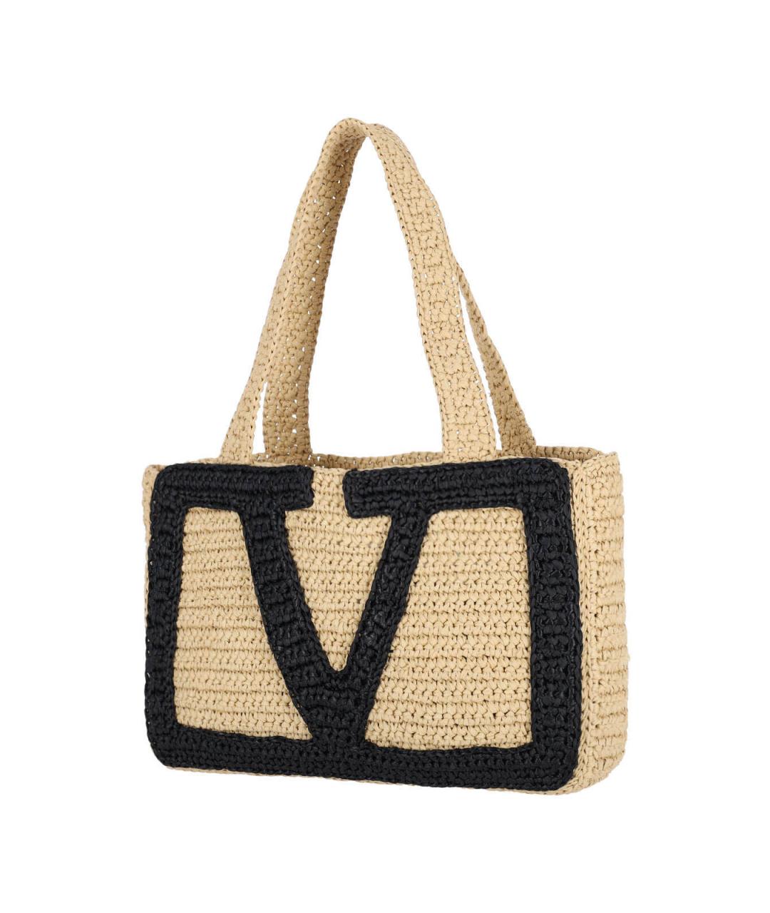 VALENTINO Бежевая сумка тоут, фото 2