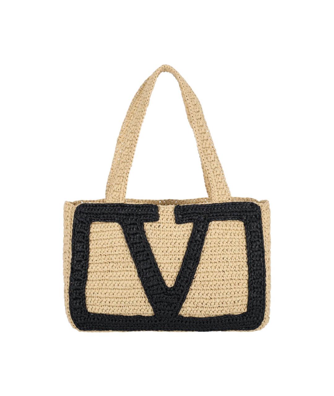 VALENTINO Бежевая сумка тоут, фото 1