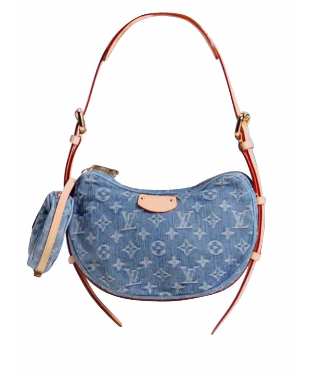 LOUIS VUITTON Голубая деним сумка через плечо, фото 1