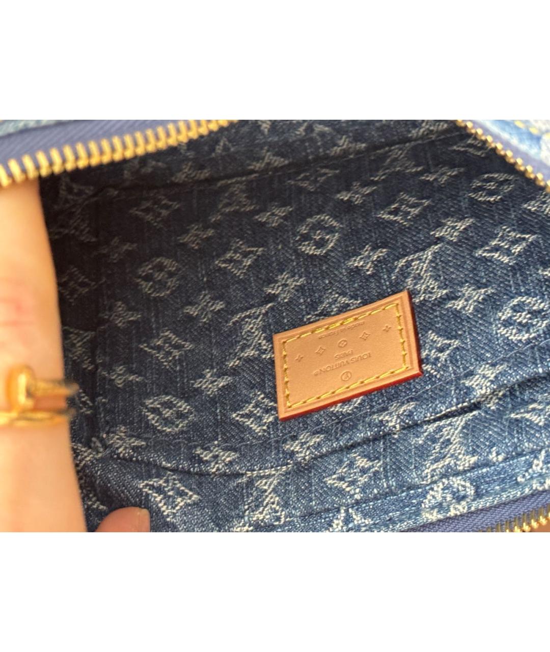 LOUIS VUITTON Голубая деним сумка через плечо, фото 8