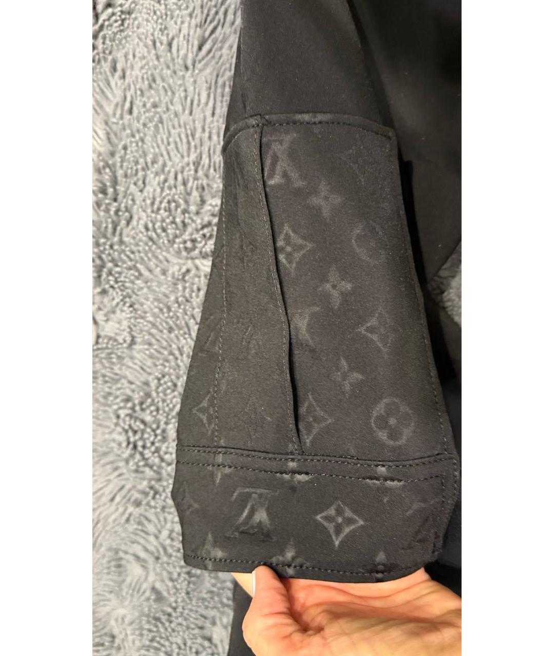LOUIS VUITTON Черные полиэстеровые брюки узкие, фото 4