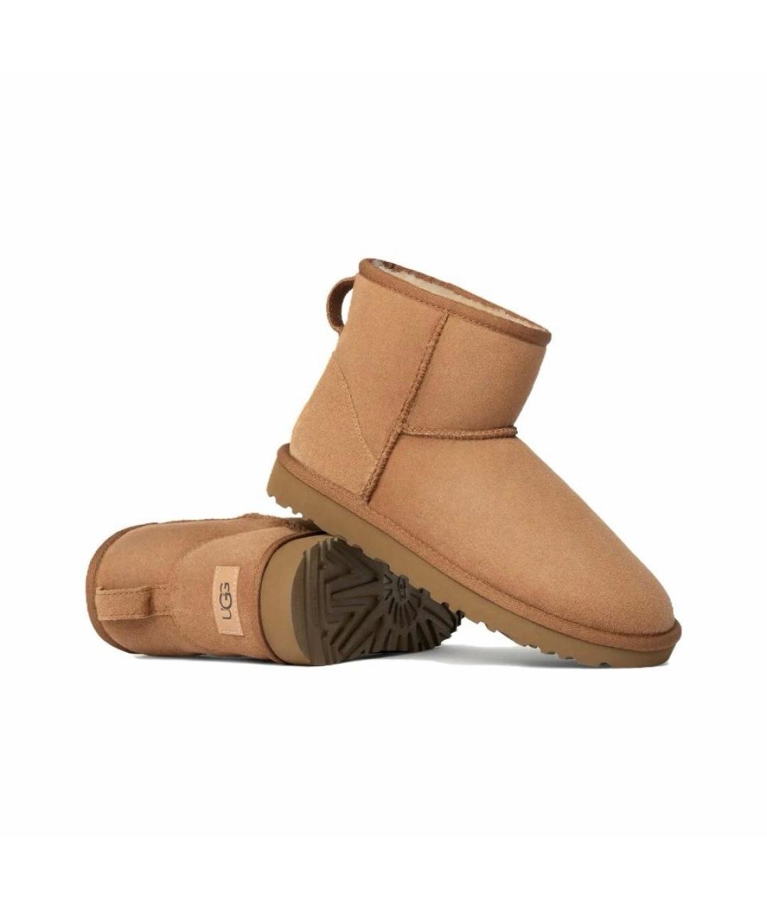 UGG AUSTRALIA Бежевые замшевые ботинки, фото 4