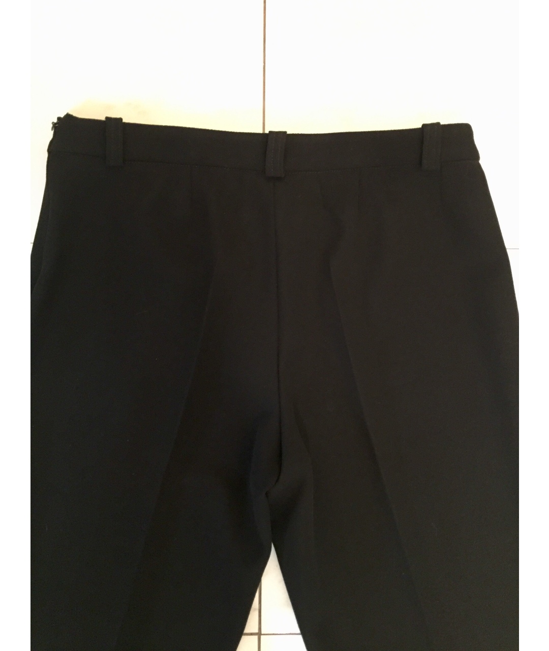 MOSCHINO Черные шерстяные прямые брюки, фото 4