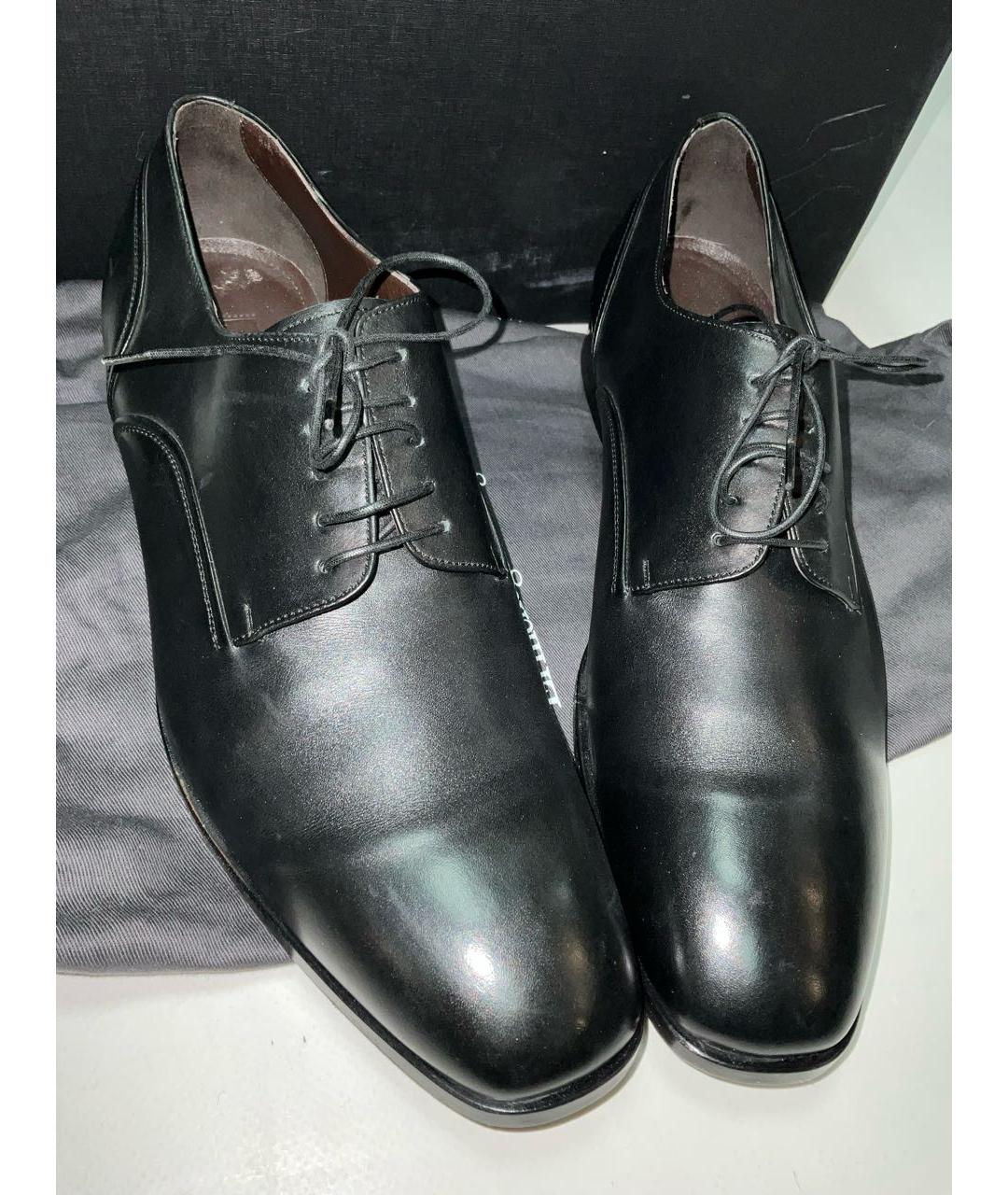 ERMENEGILDO ZEGNA Черные кожаные туфли, фото 2