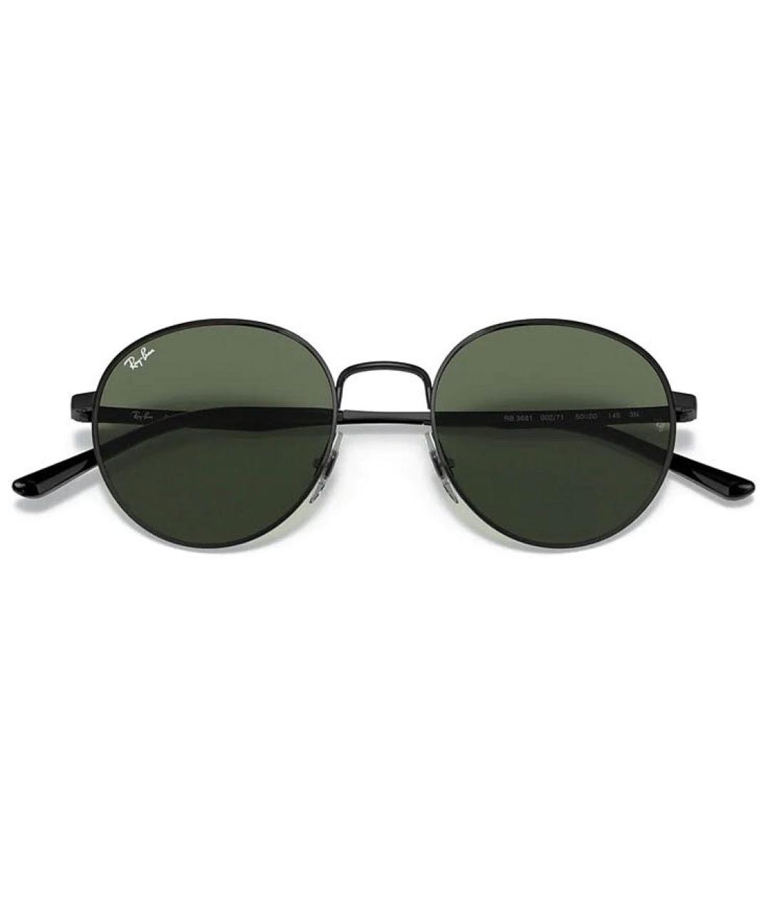 RAY BAN Черные металлические солнцезащитные очки, фото 1
