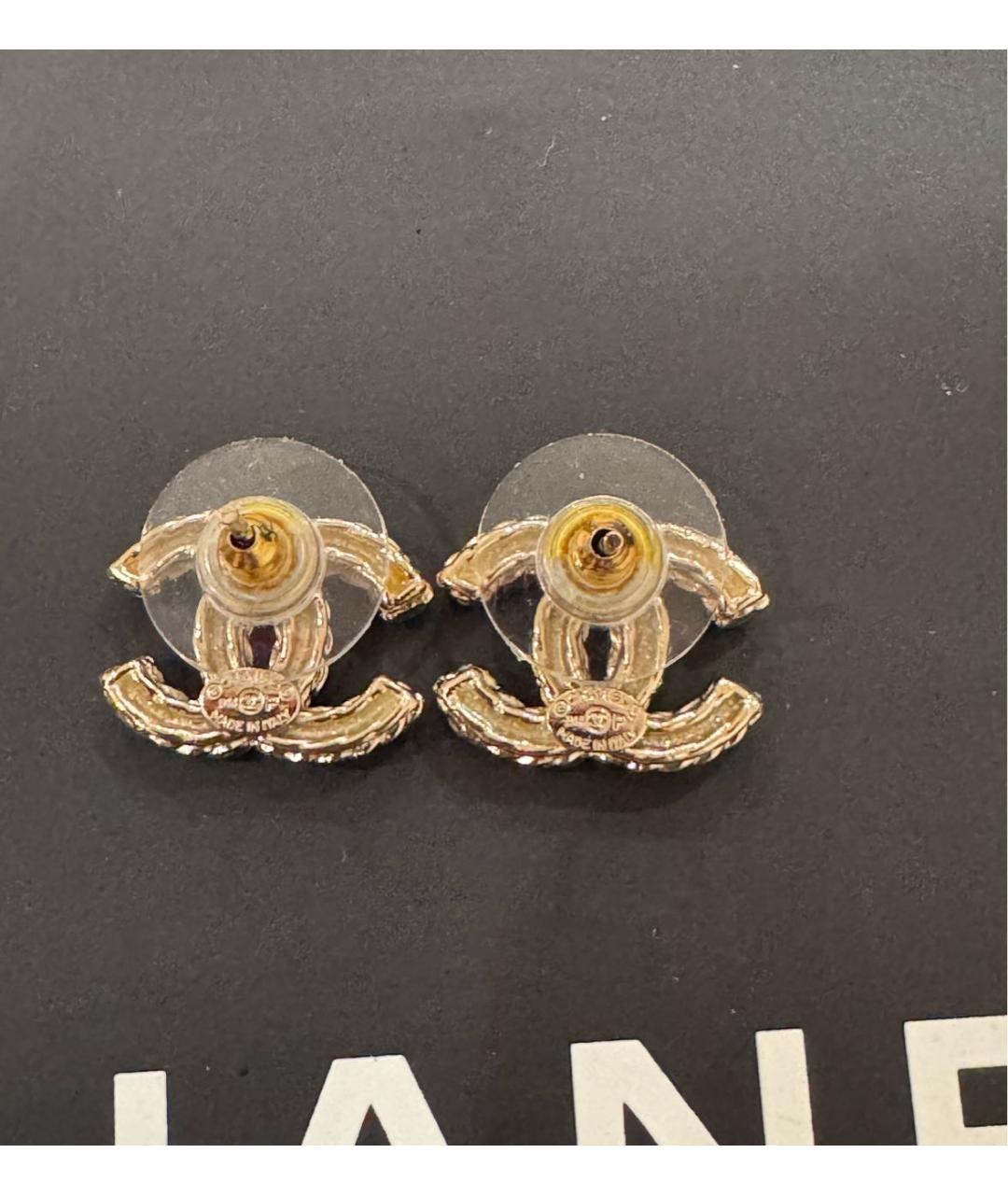 CHANEL Серебряные металлические серьги, фото 2