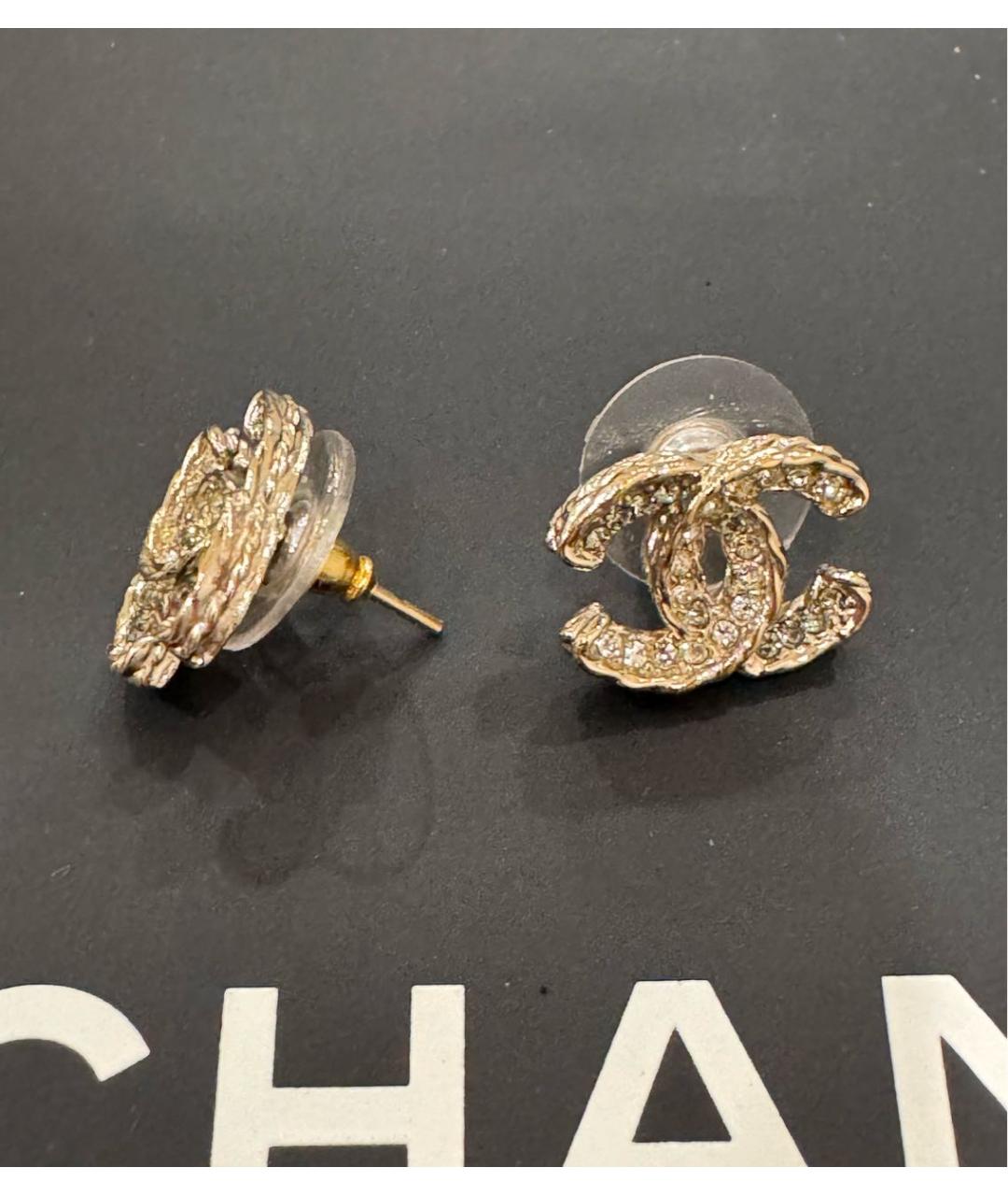 CHANEL Серебряные металлические серьги, фото 3