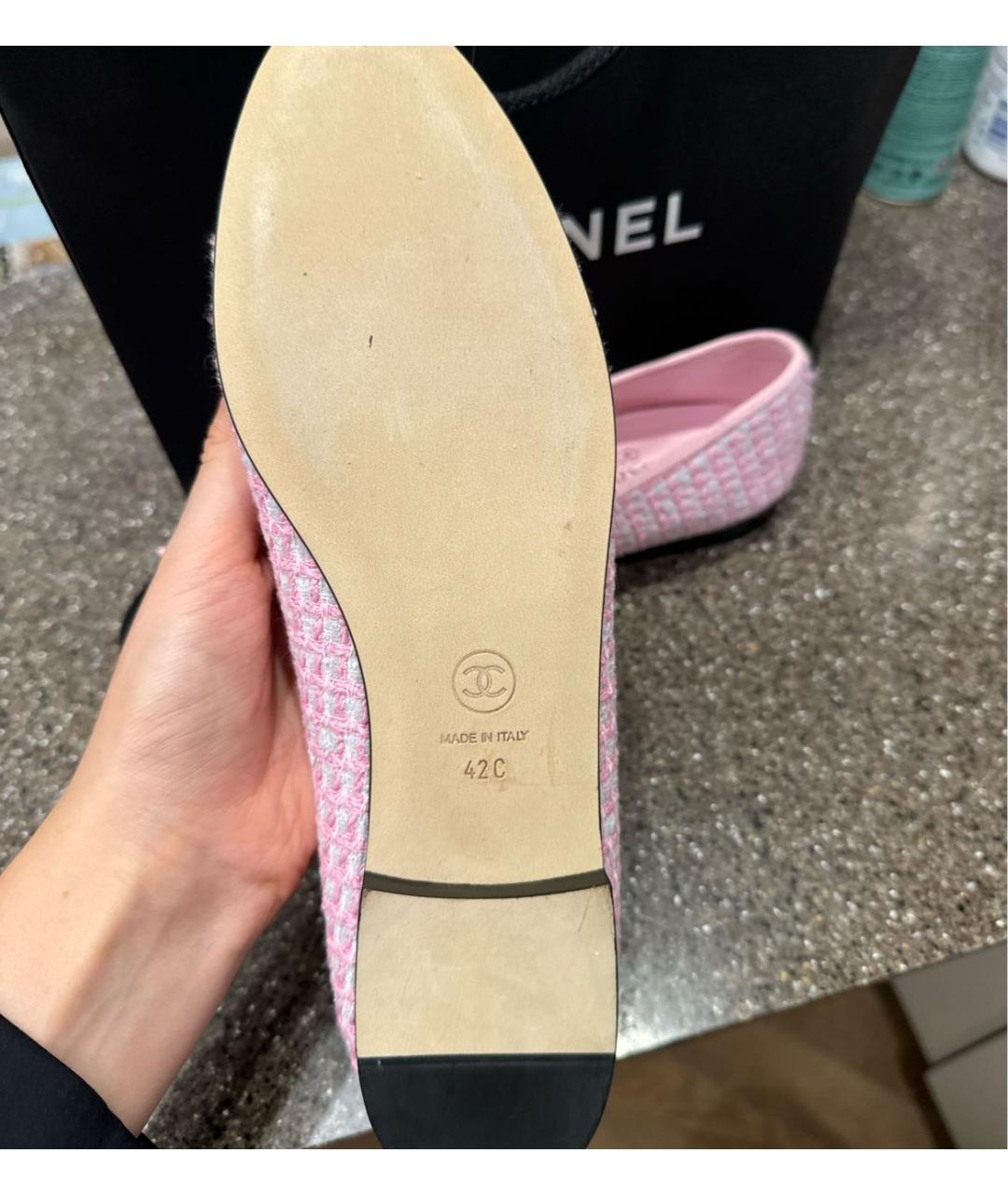 CHANEL Розовые балетки, фото 3