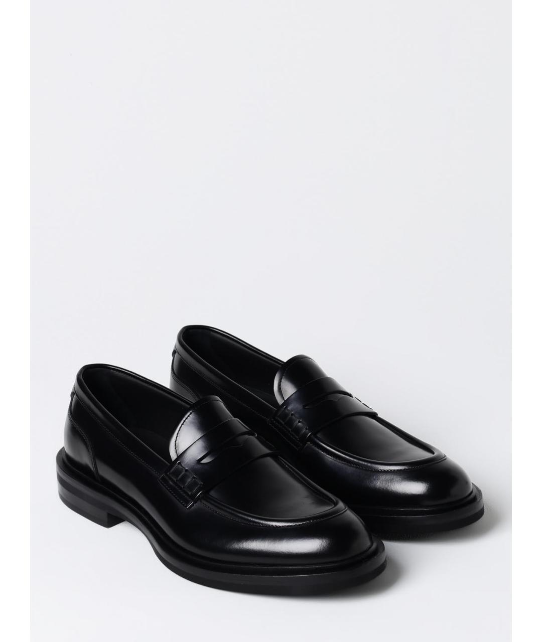 DOLCE&GABBANA Черные кожаные лоферы, фото 2