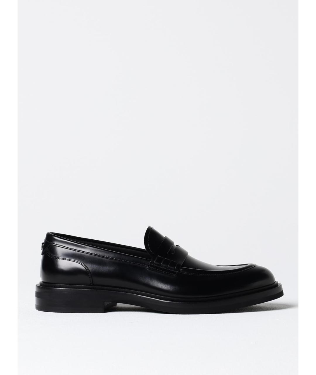 DOLCE&GABBANA Черные кожаные лоферы, фото 5