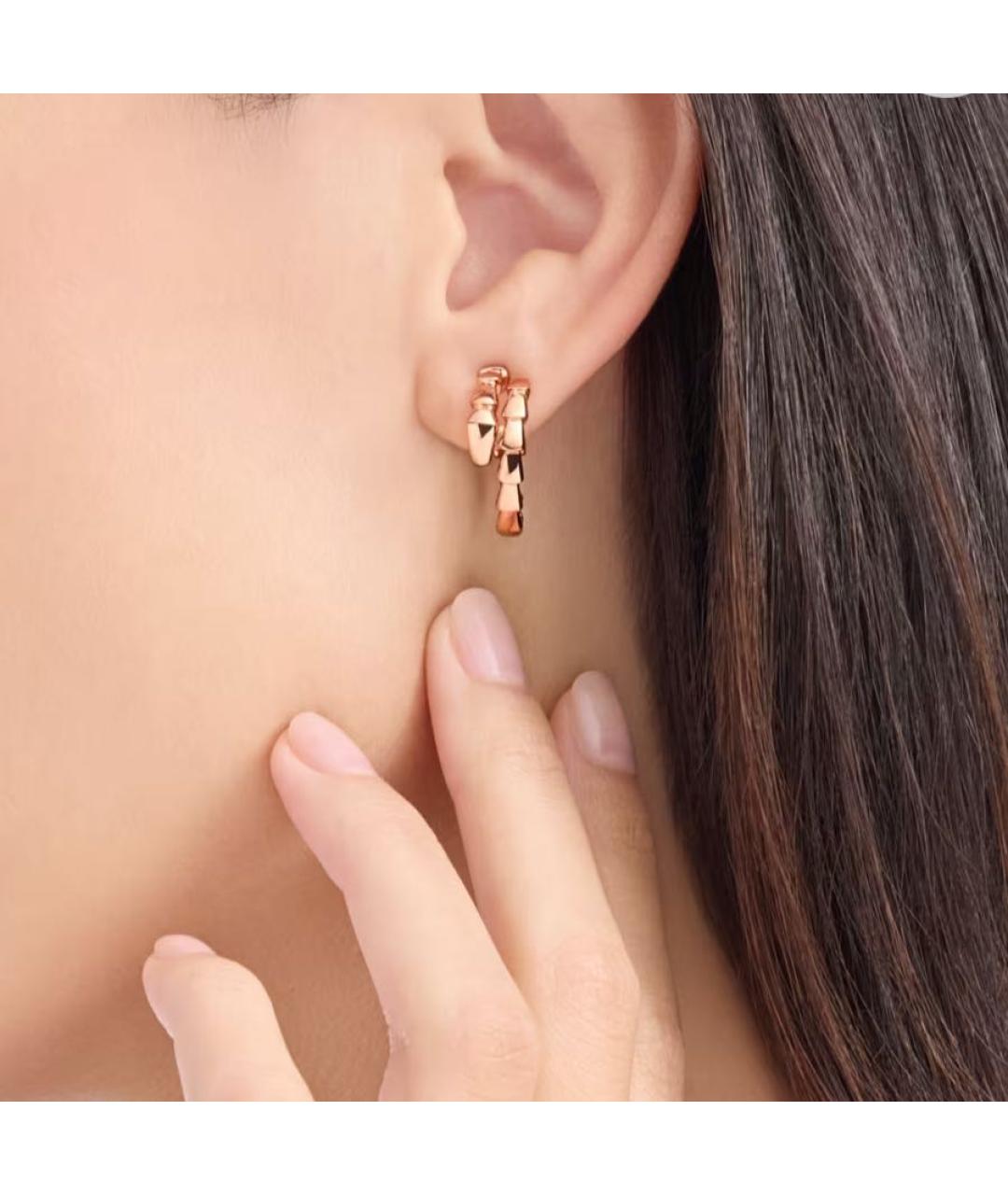 BVLGARI Золотые серьги из розового золота, фото 2