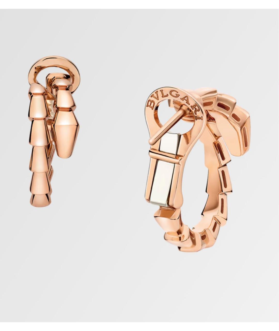 BVLGARI Золотые серьги из розового золота, фото 3