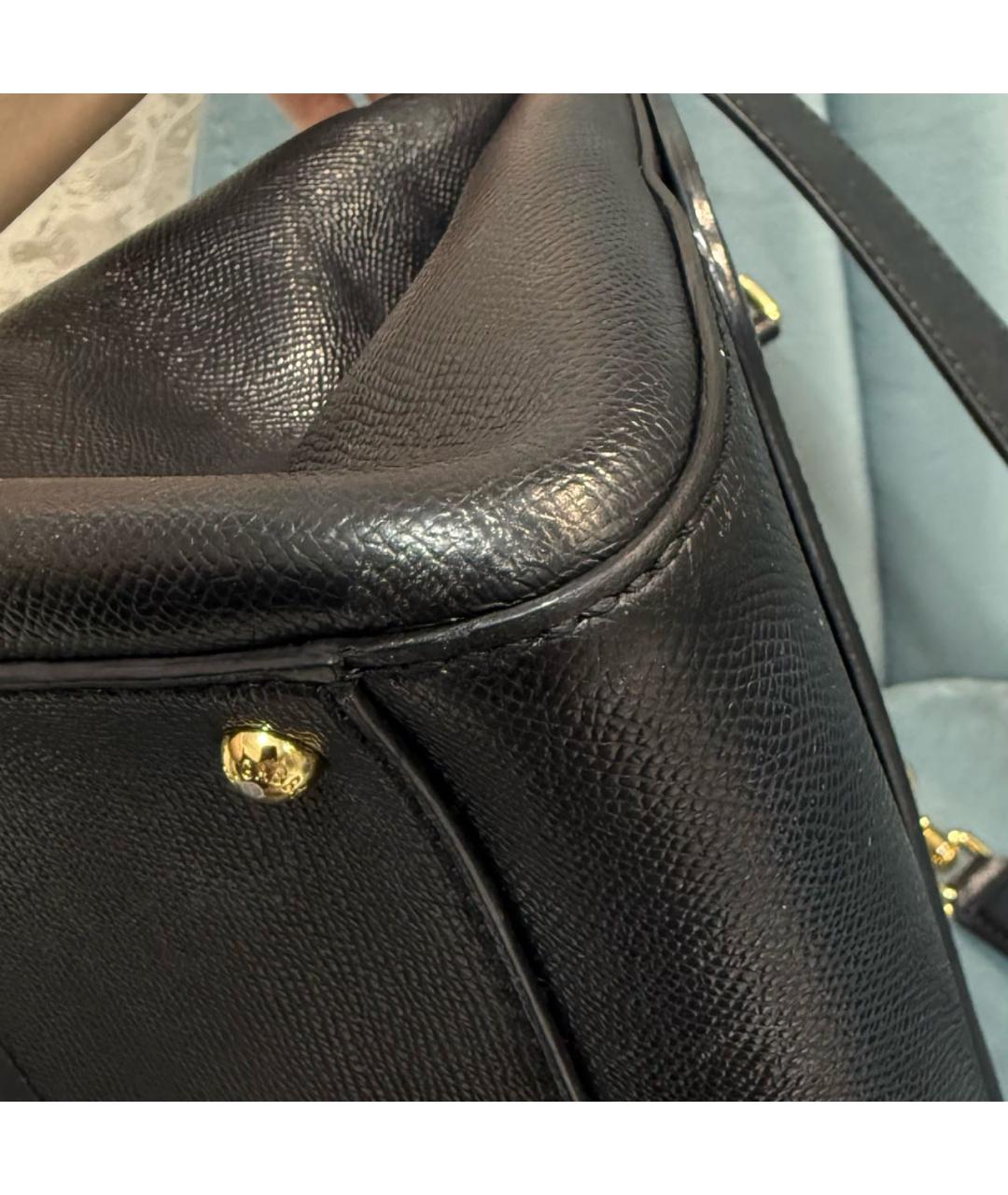 DOLCE&GABBANA Черная кожаная сумка с короткими ручками, фото 6