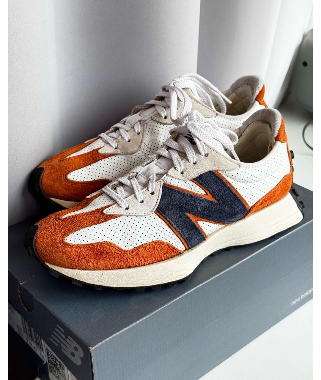 NEW BALANCE Оранжевое замшевые низкие кроссовки / кеды, фото 2