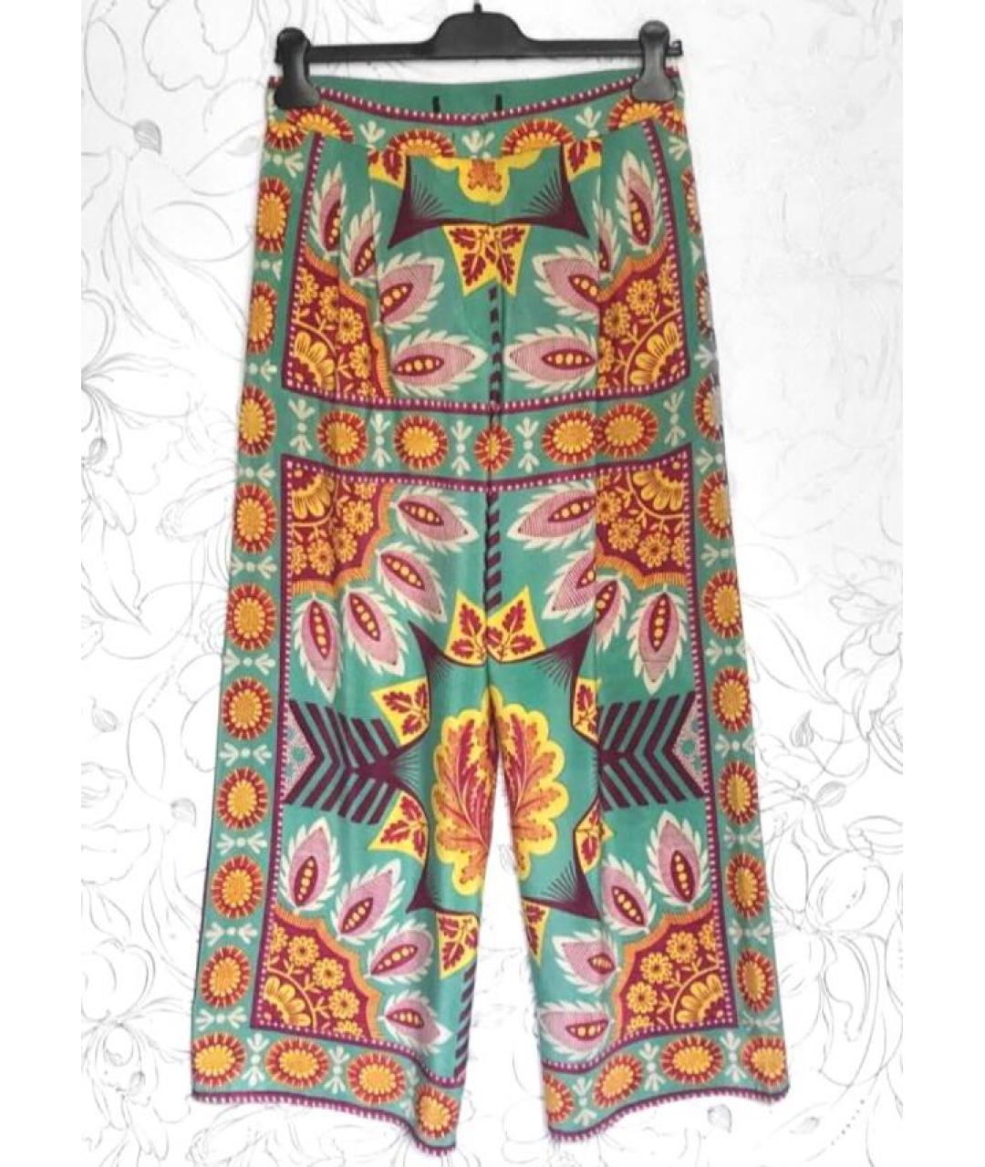 WEEKEND MAX MARA Мульти шелковые брюки широкие, фото 3