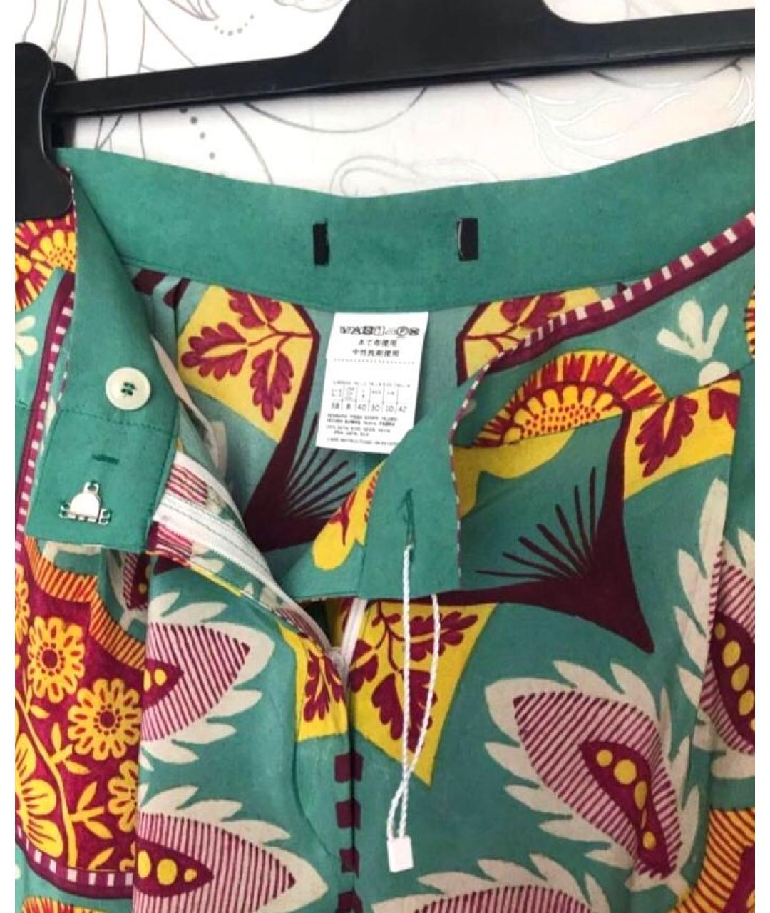 WEEKEND MAX MARA Мульти шелковые брюки широкие, фото 4