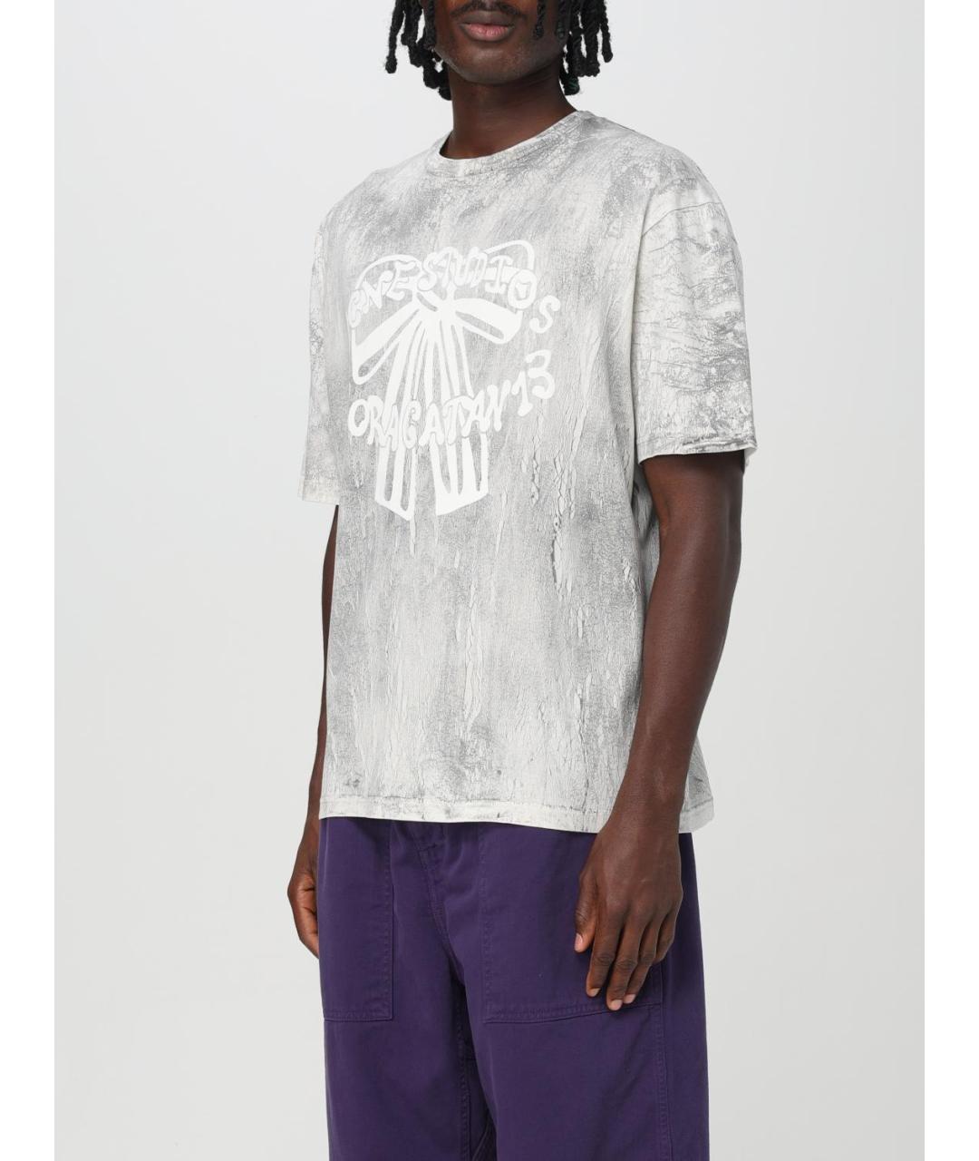 ACNE STUDIOS Серая хлопковая футболка, фото 4