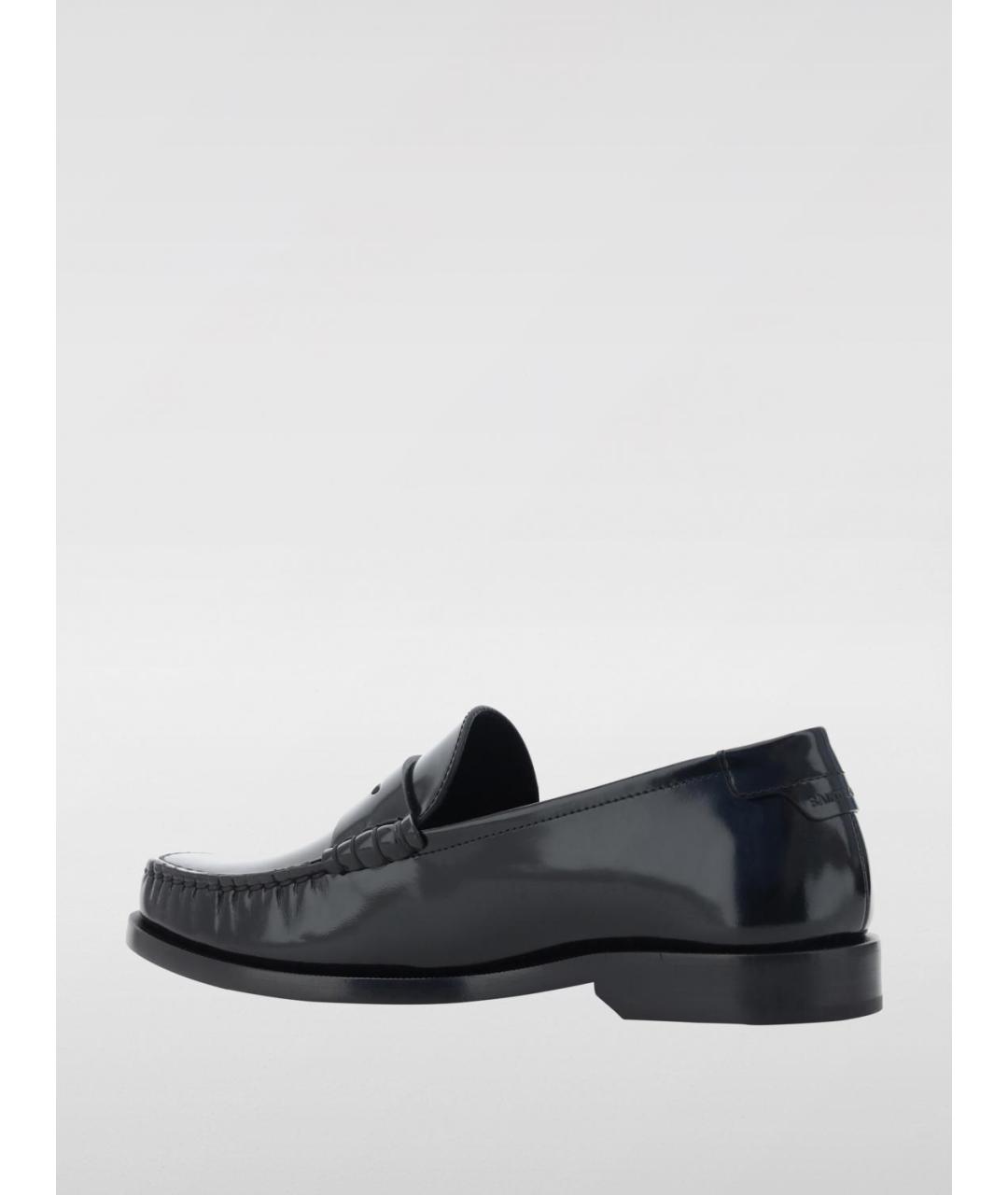 SAINT LAURENT Черные лоферы из лакированной кожи, фото 3