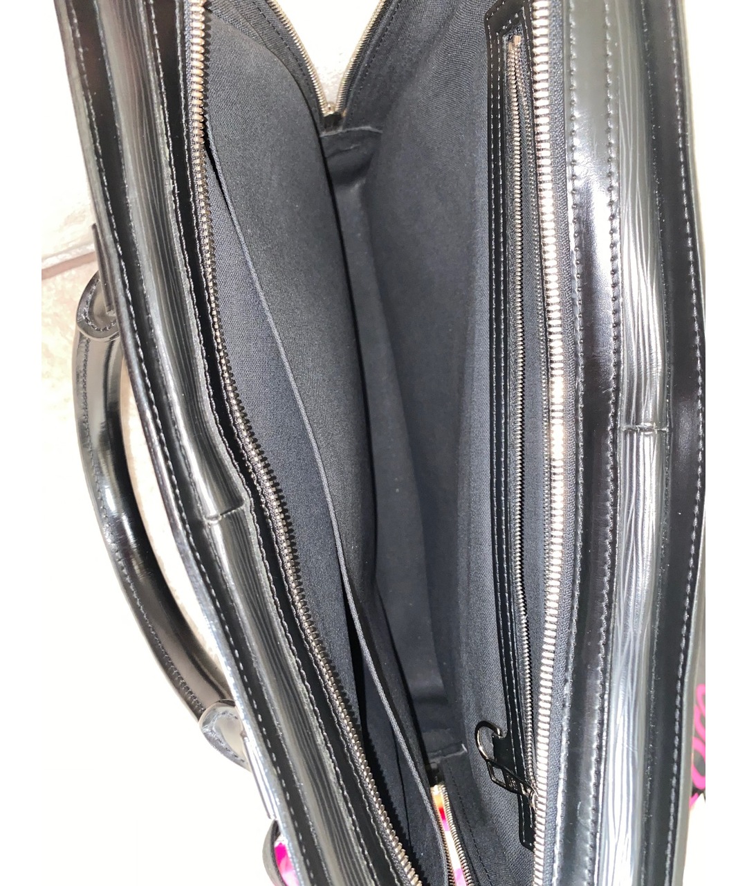 LOUIS VUITTON PRE-OWNED Черный кожаный портфель, фото 4