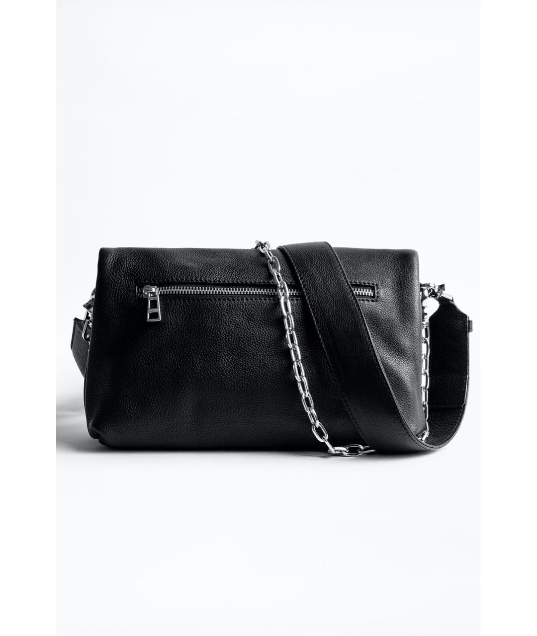 ZADIG & VOLTAIRE Черная кожаная сумка через плечо, фото 2