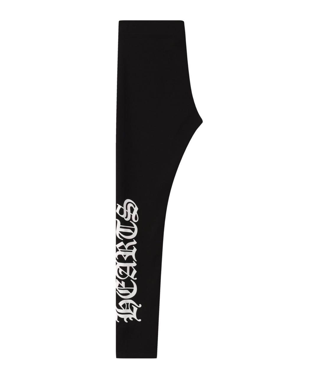 CHROME HEARTS Черные хлопко-эластановые леггинсы и велосипедки, фото 2
