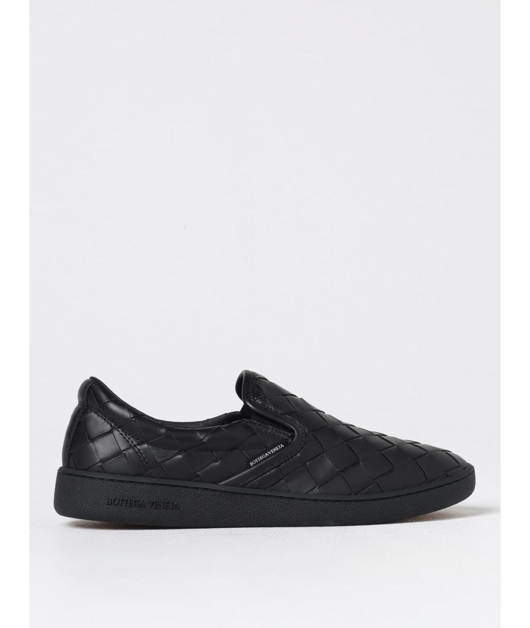 BOTTEGA VENETA Черные кожаные слипоны, фото 5
