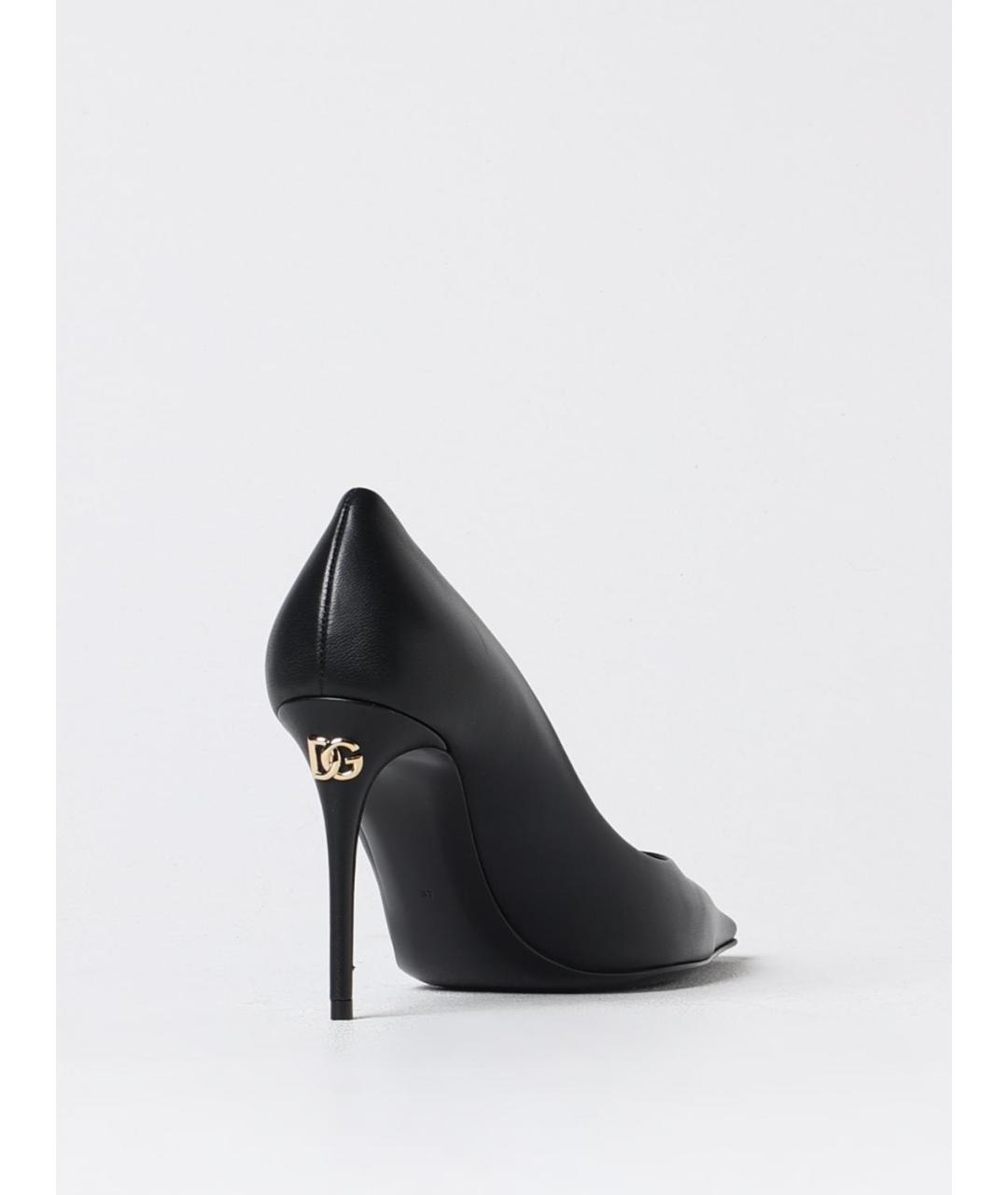 DOLCE&GABBANA Черные кожаные туфли, фото 3